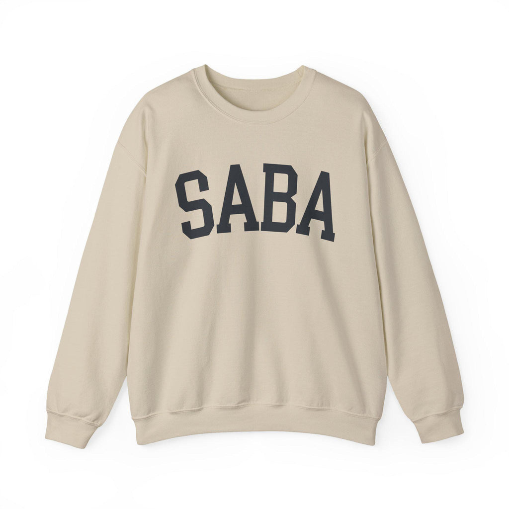 SABA Sweatshirt Hebrew Grandpa Crewneck, Jewish Grandfather Collegiate Letter Sweater Gift
