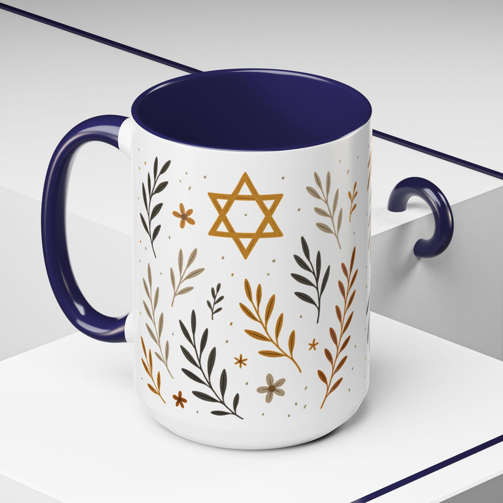 Hanukkah Coffee Mug: Jewish Holiday Tea Cup, Rabbi Gift