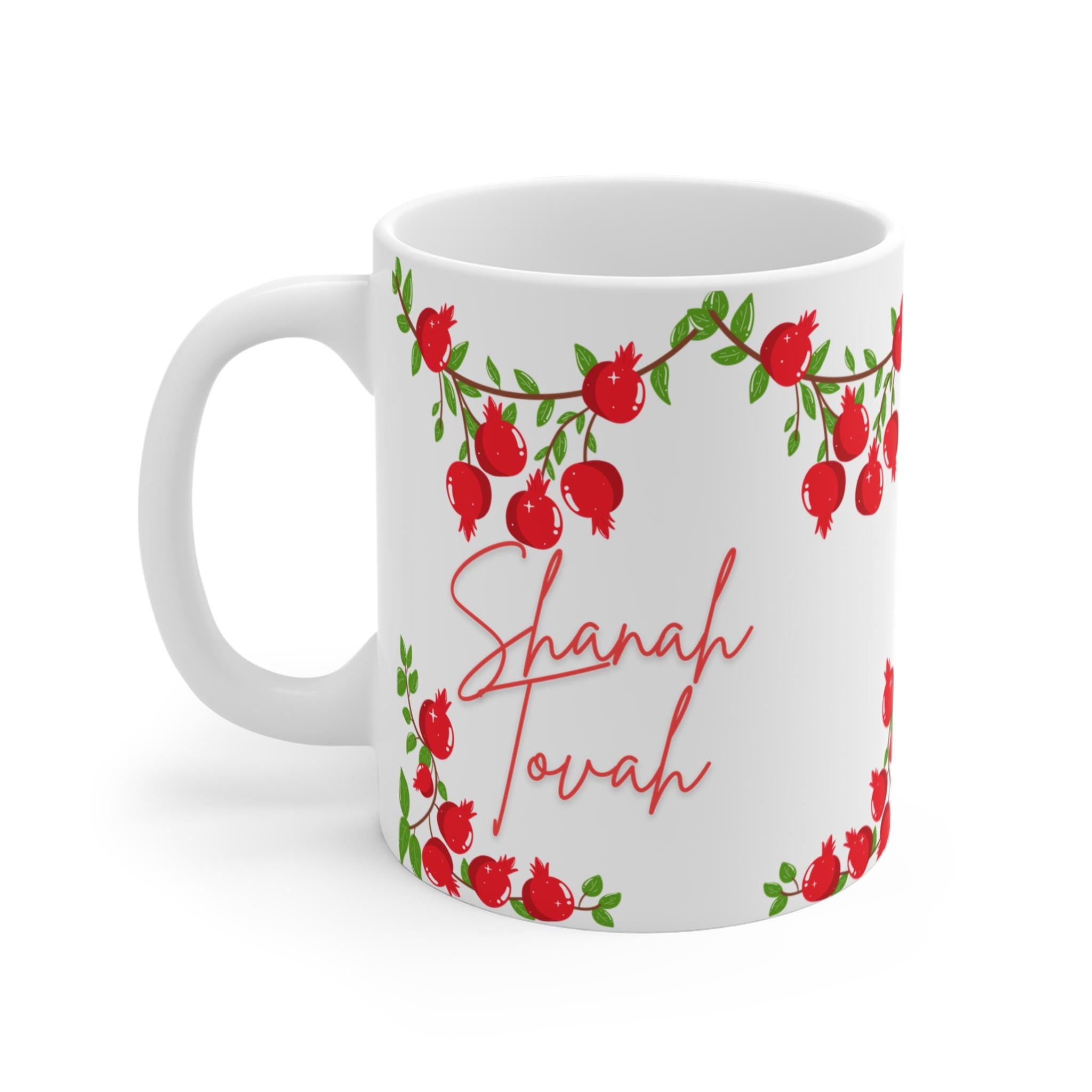 Rosh Hashanah Pomegranate Mug, Shanah Tovah Jewish New Year Gift