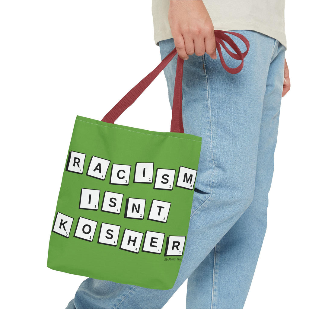 Racism Isn't Kosher Tote Bag, Jewish Social Justice, Scrabble Style
