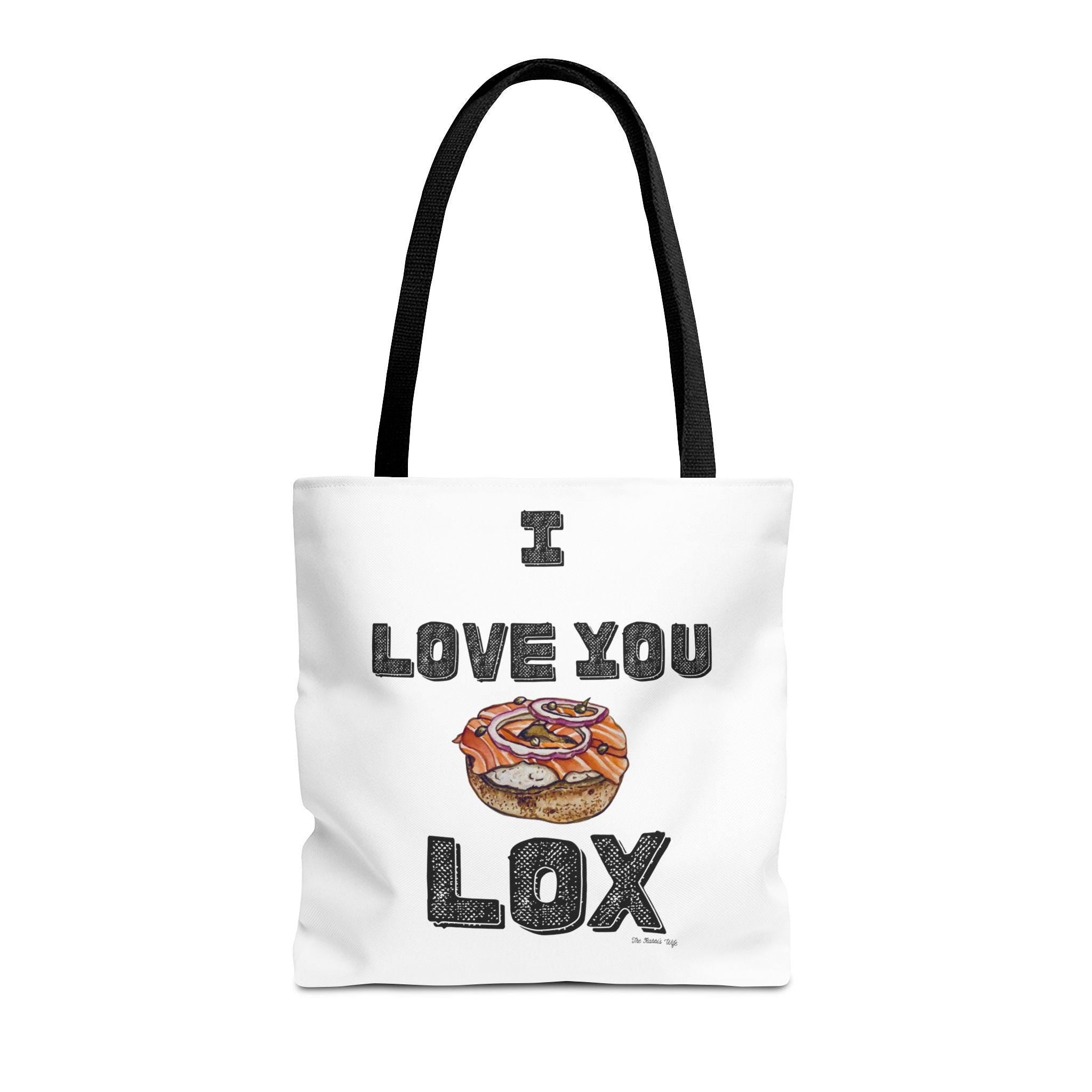 Funny Lox Bagel Tote Bag, Jewish Foodie Gift