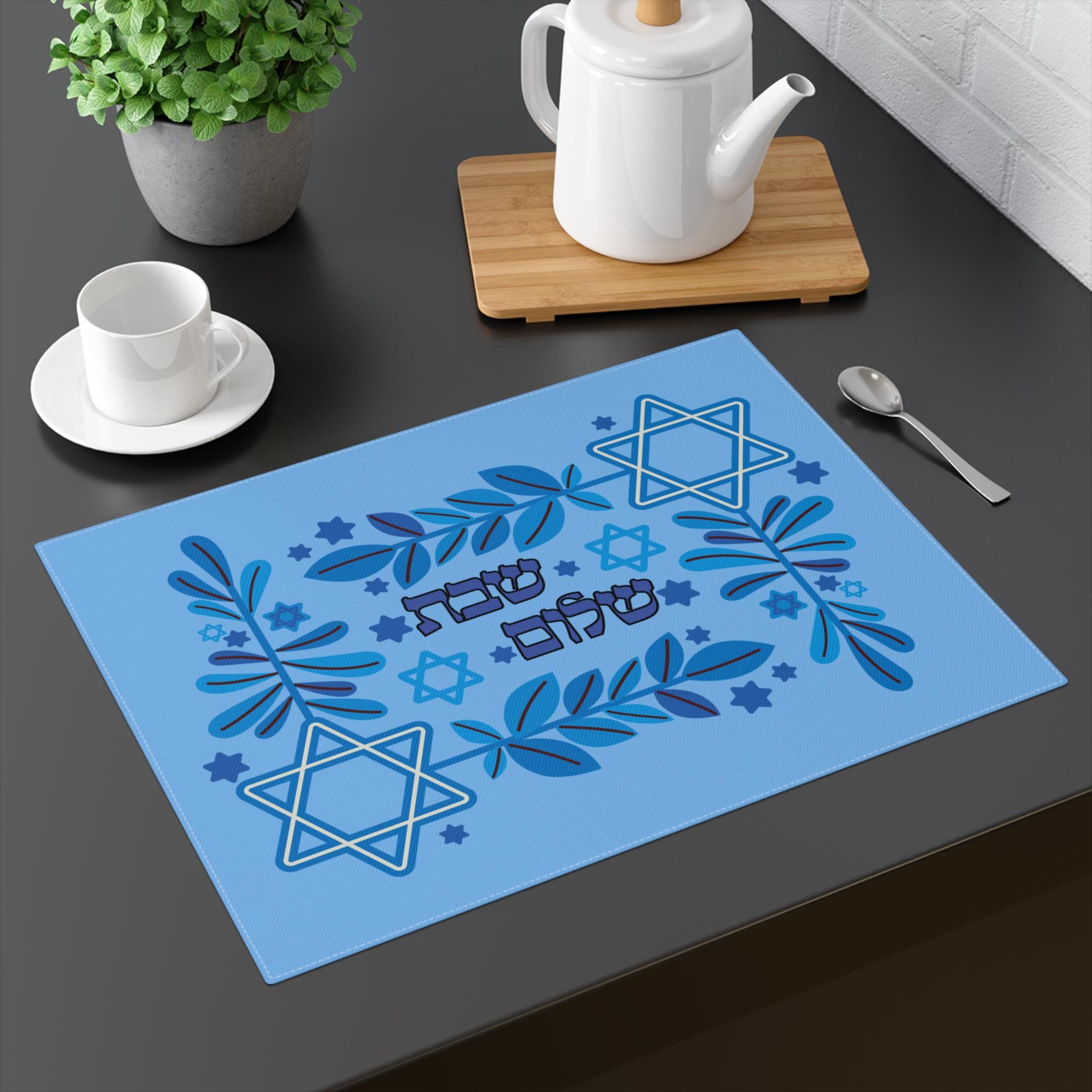 Blue Star of David Challah Cover | Shabbat Shalom Judaica