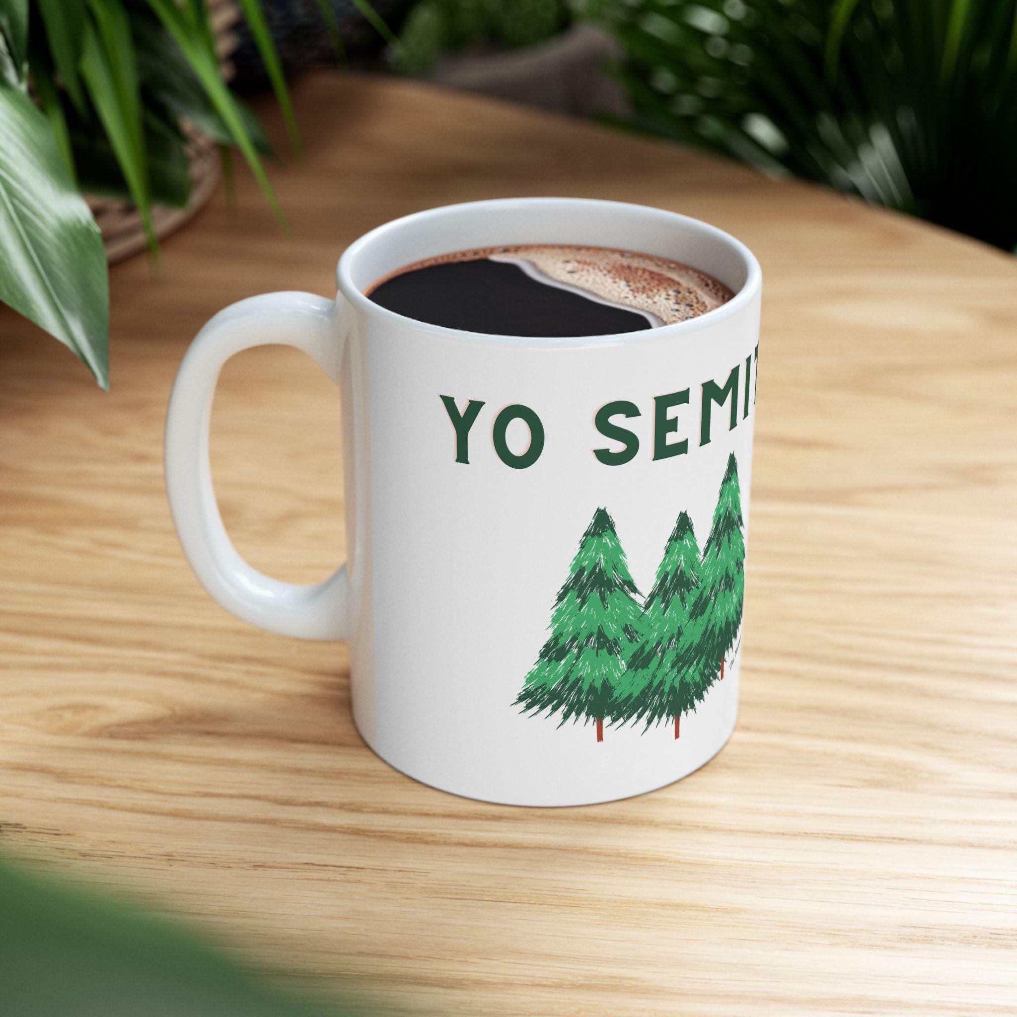 Yo Semite Coffee Mug, Jewish Hiker Gift, Yosemite Pun