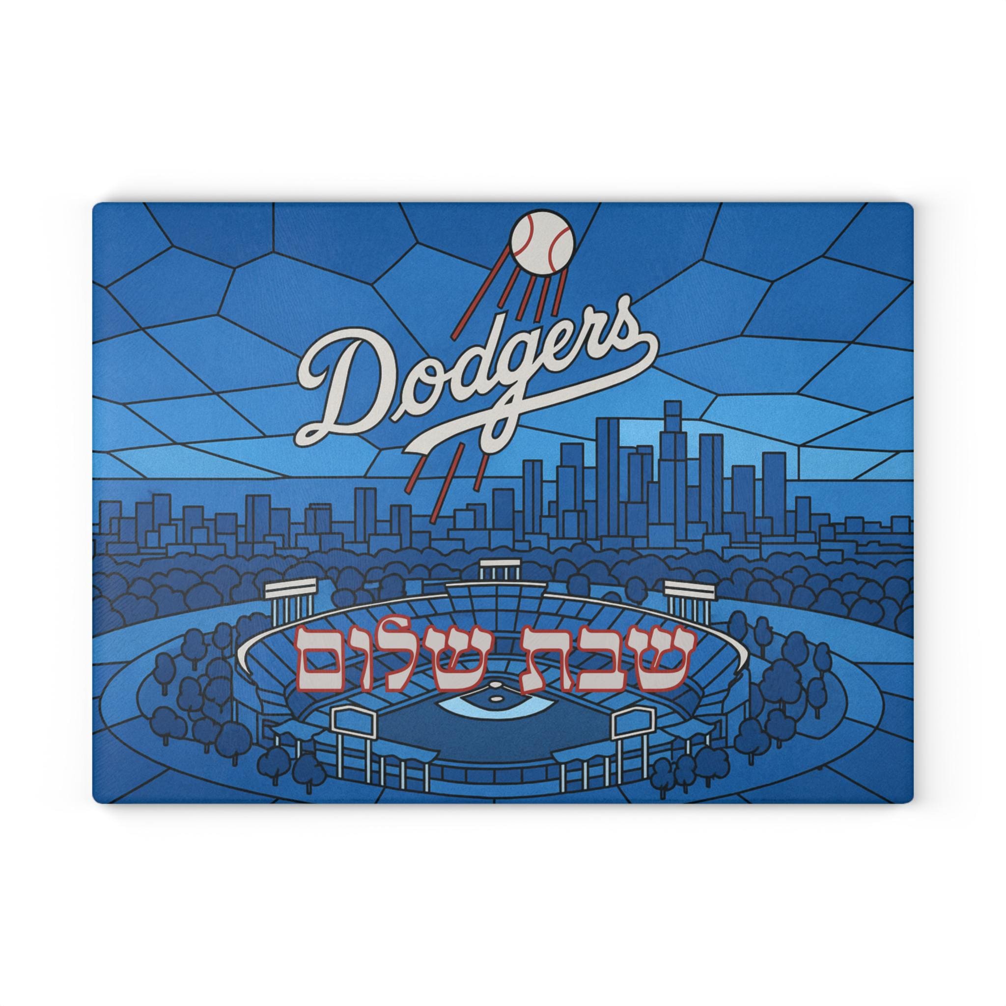 Los Angeles Dodgers Challah Board, Dodger Stadium Judaica Tray, Baseball Fan Gift