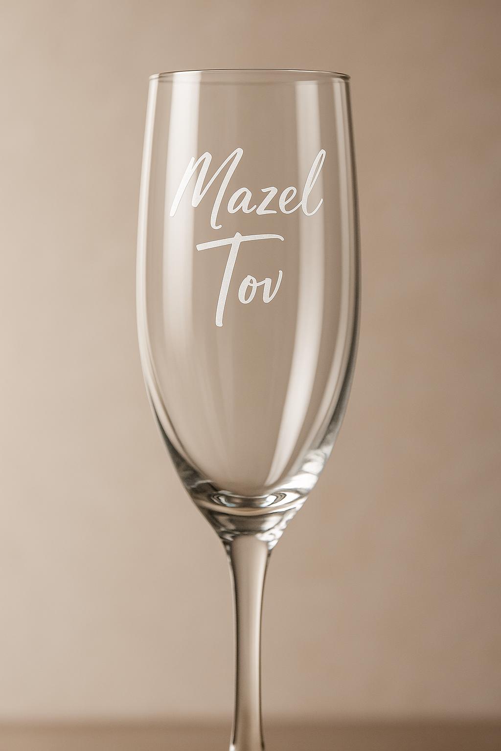 Personalized Engraved Champagne Flute, Crystal Clear Toasting Glass, Elegant Bridal Keepsake