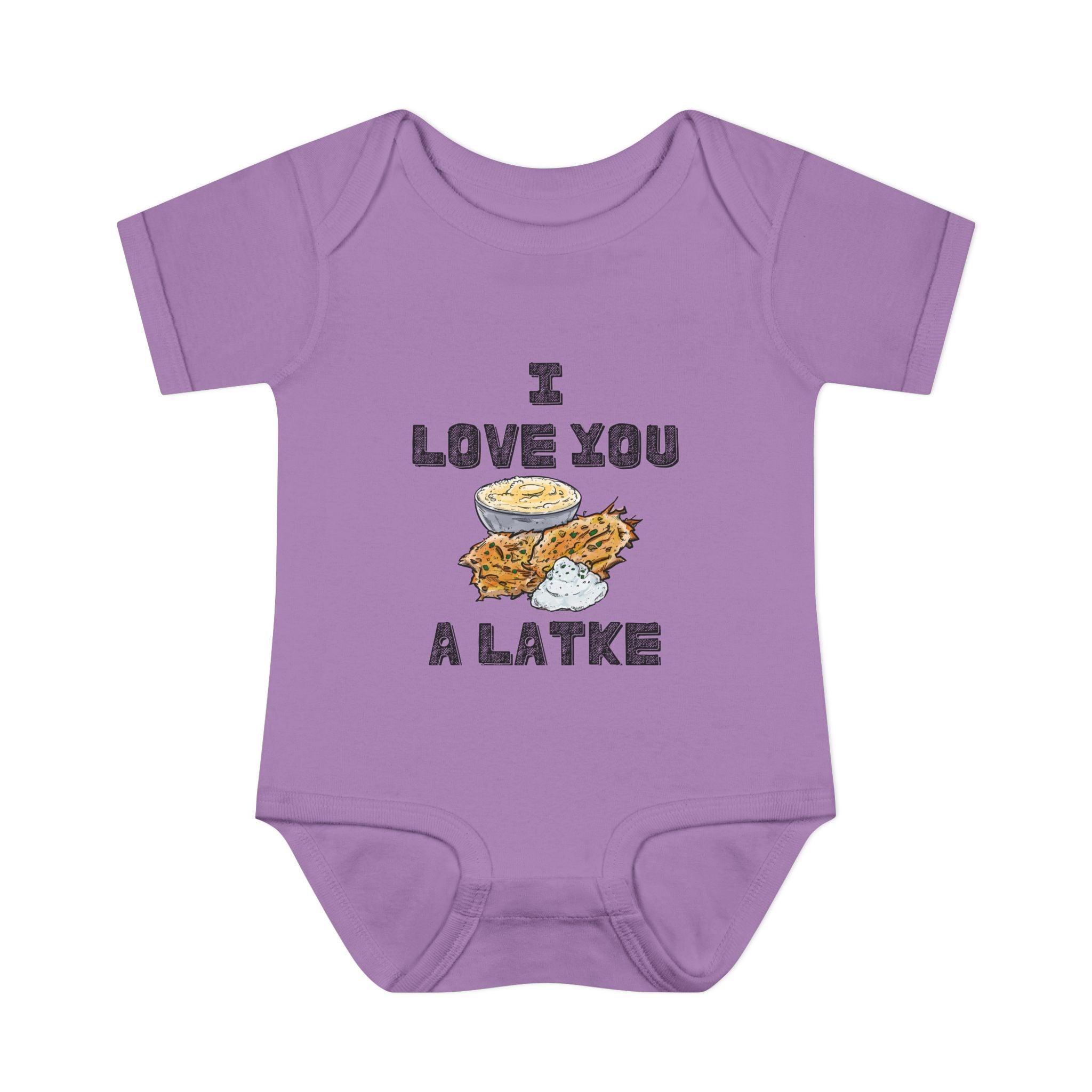 I Love You a Latke Baby Onesie | Funny Hanukkah Bodysuit | Jewish Infant Gift | Latke Baby Outfit | Cute Kosher Pun Baby Shower Gift