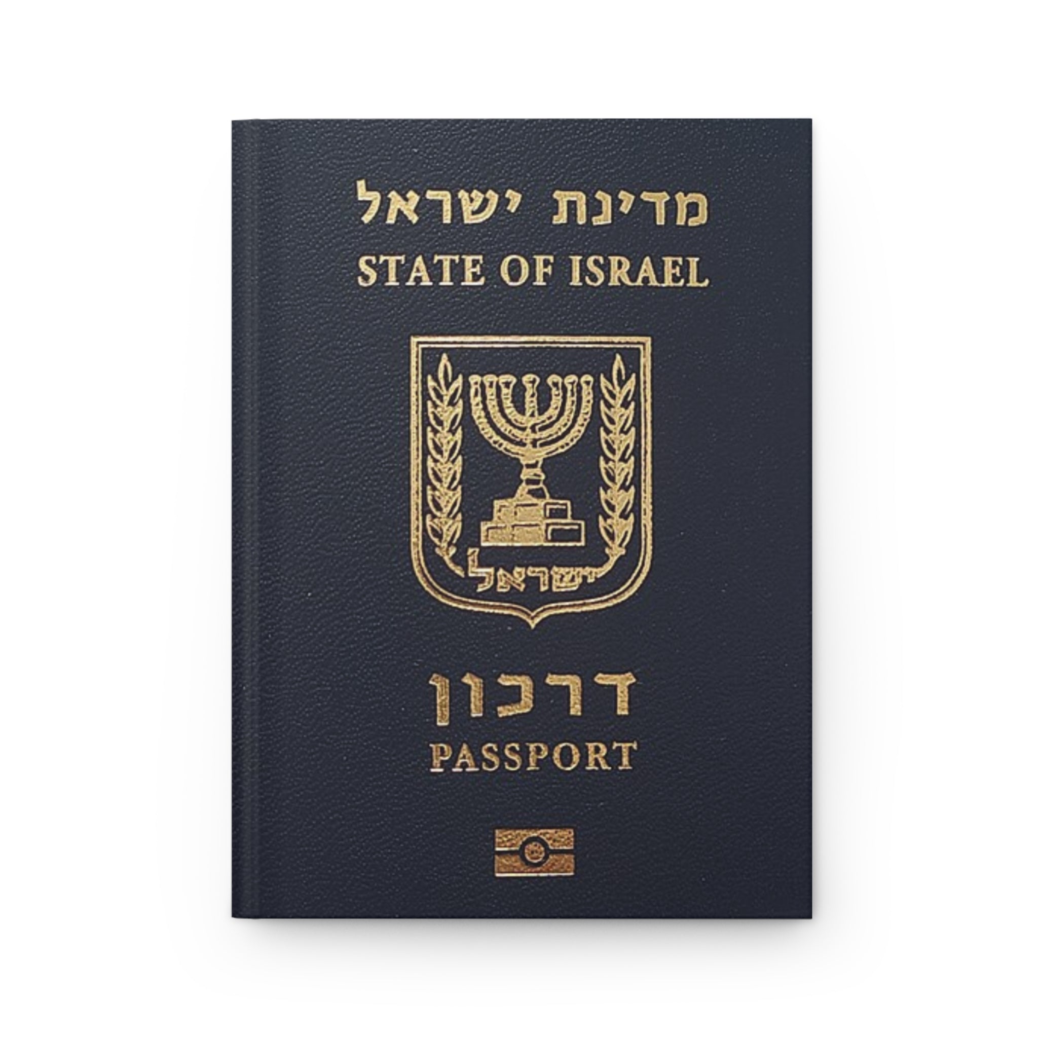 State of Israel Passport Journal Hardcover Notebook, Jewish Travel Diary with 150 Lined Pages