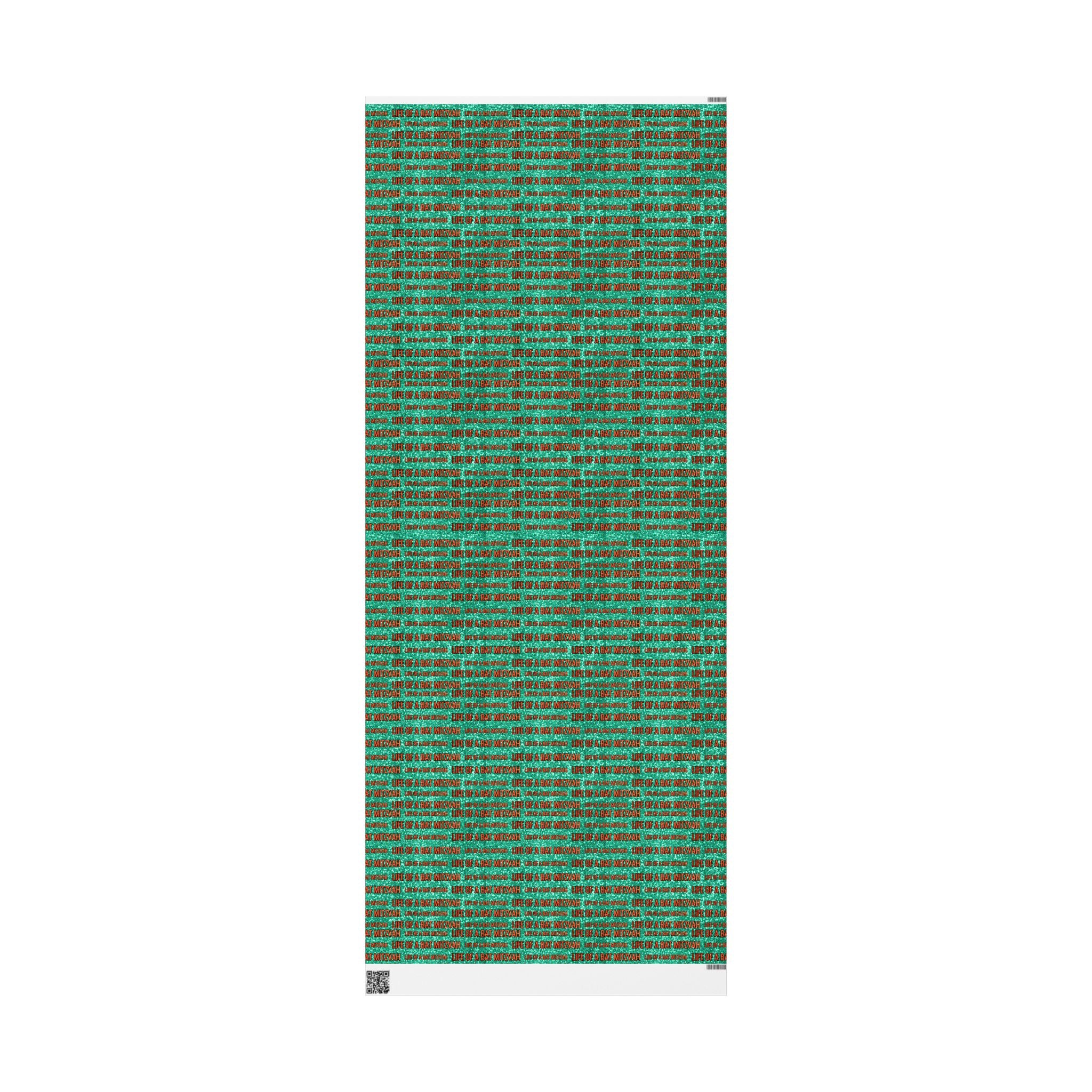 Bat Mitzvah Wrapping Paper Roll, Life of a Bat Mitzvah Jewish Gift Wrap, Modern Judaica Party Decor, Simcha Present Wrap