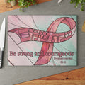 Breast Cancer Awareness Challah Board Pink Ribbon Shabbat Tray 15x11 Jewish Gift
