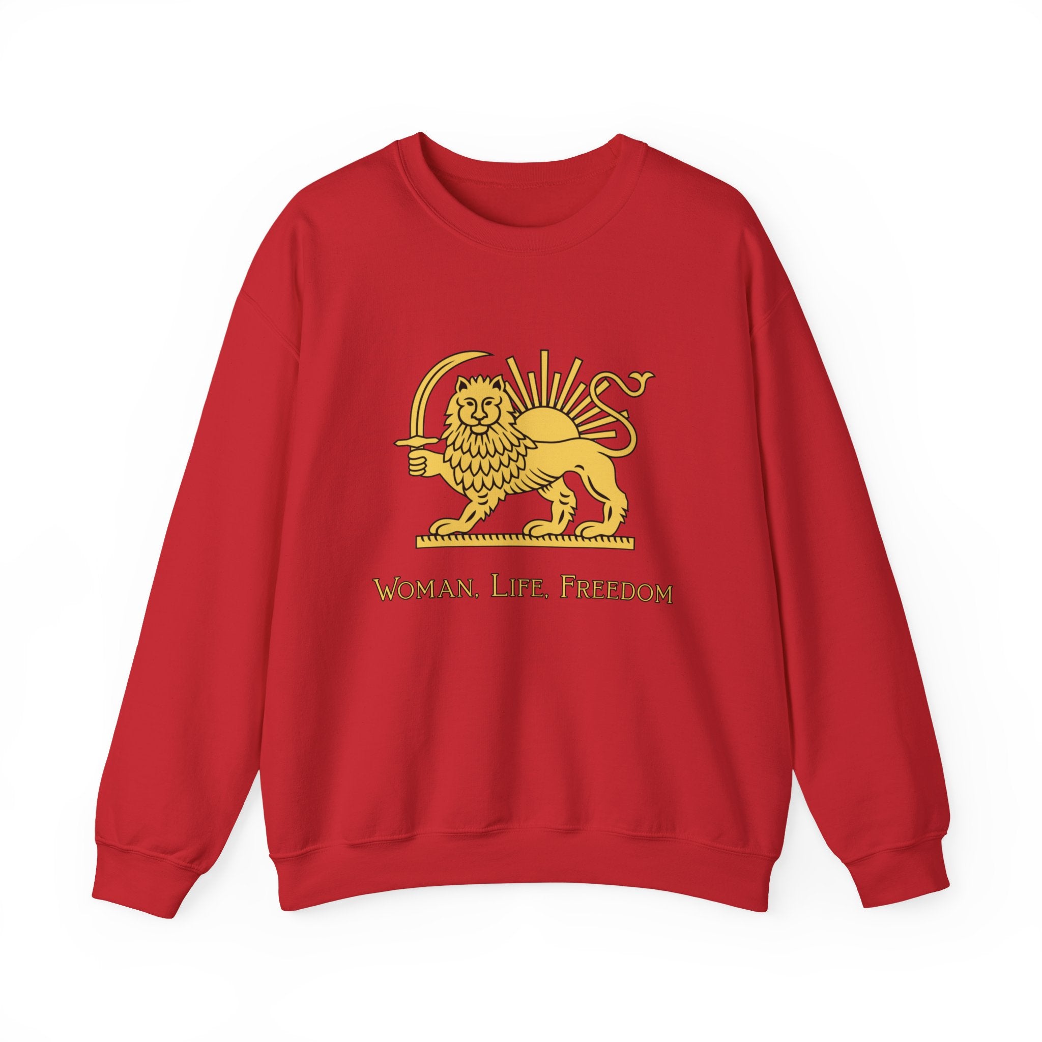 Woman Life Freedom Lion of Persia Sweatshirt, Iran Crest Crewneck, Feminist Protest Sweatshirt Gift