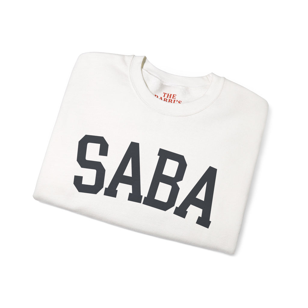 SABA Sweatshirt Hebrew Grandpa Crewneck, Jewish Grandfather Collegiate Letter Sweater Gift