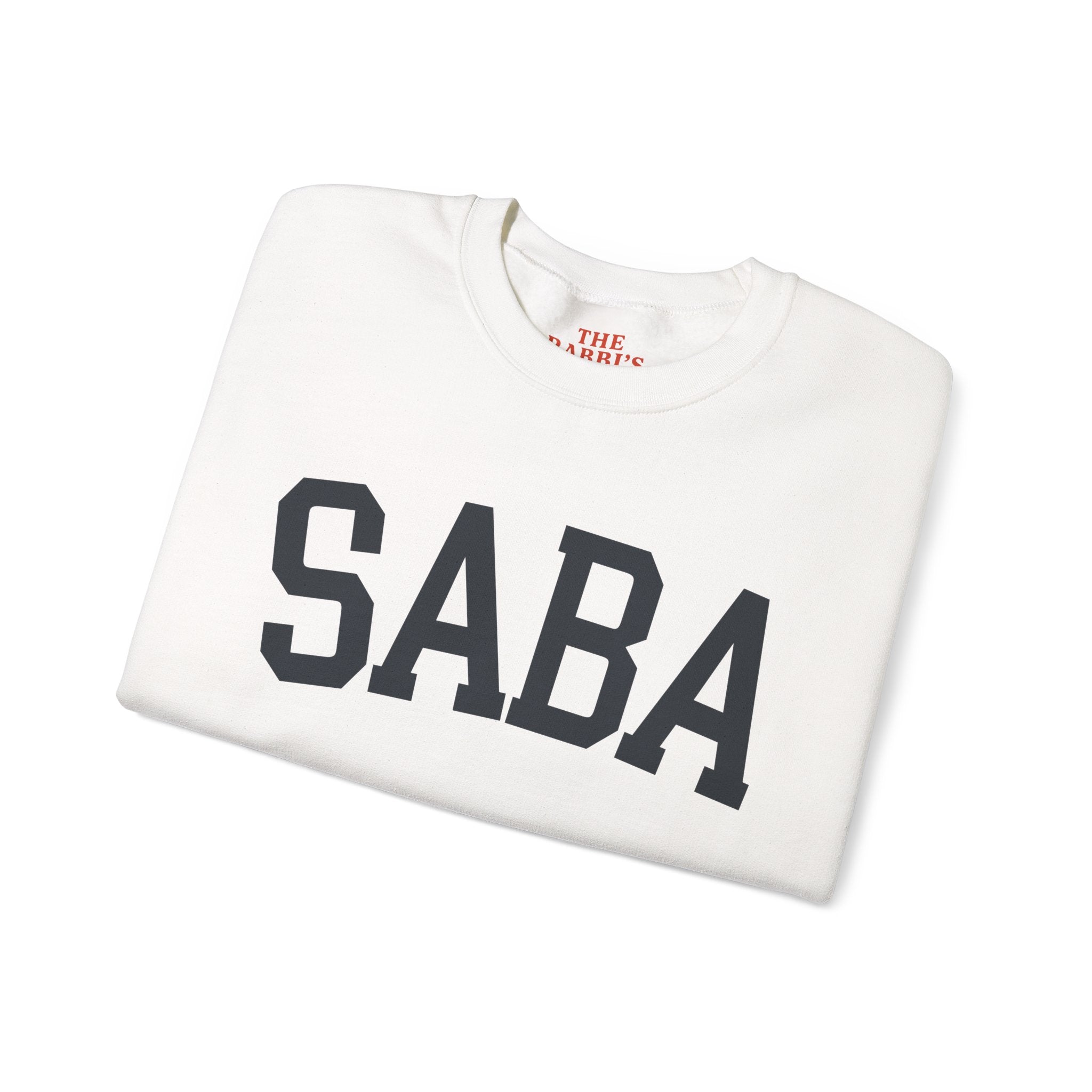 SABA Sweatshirt Hebrew Grandpa Crewneck, Jewish Grandfather Collegiate Letter Sweater Gift
