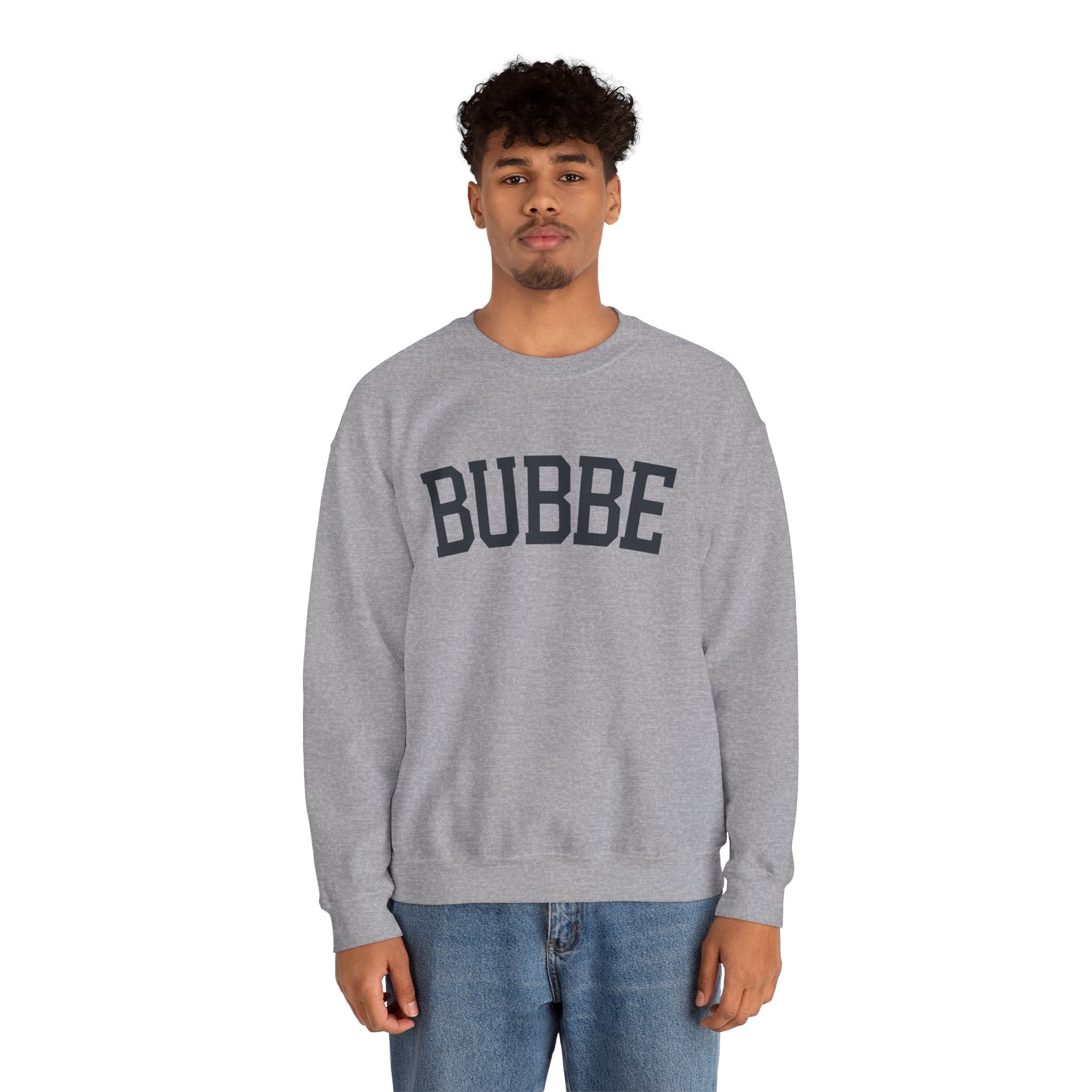BUBBE Sweatshirt Hebrew Grandma Crewneck, Jewish Grandmother Cozy Pullover, Embroidered Family Gift