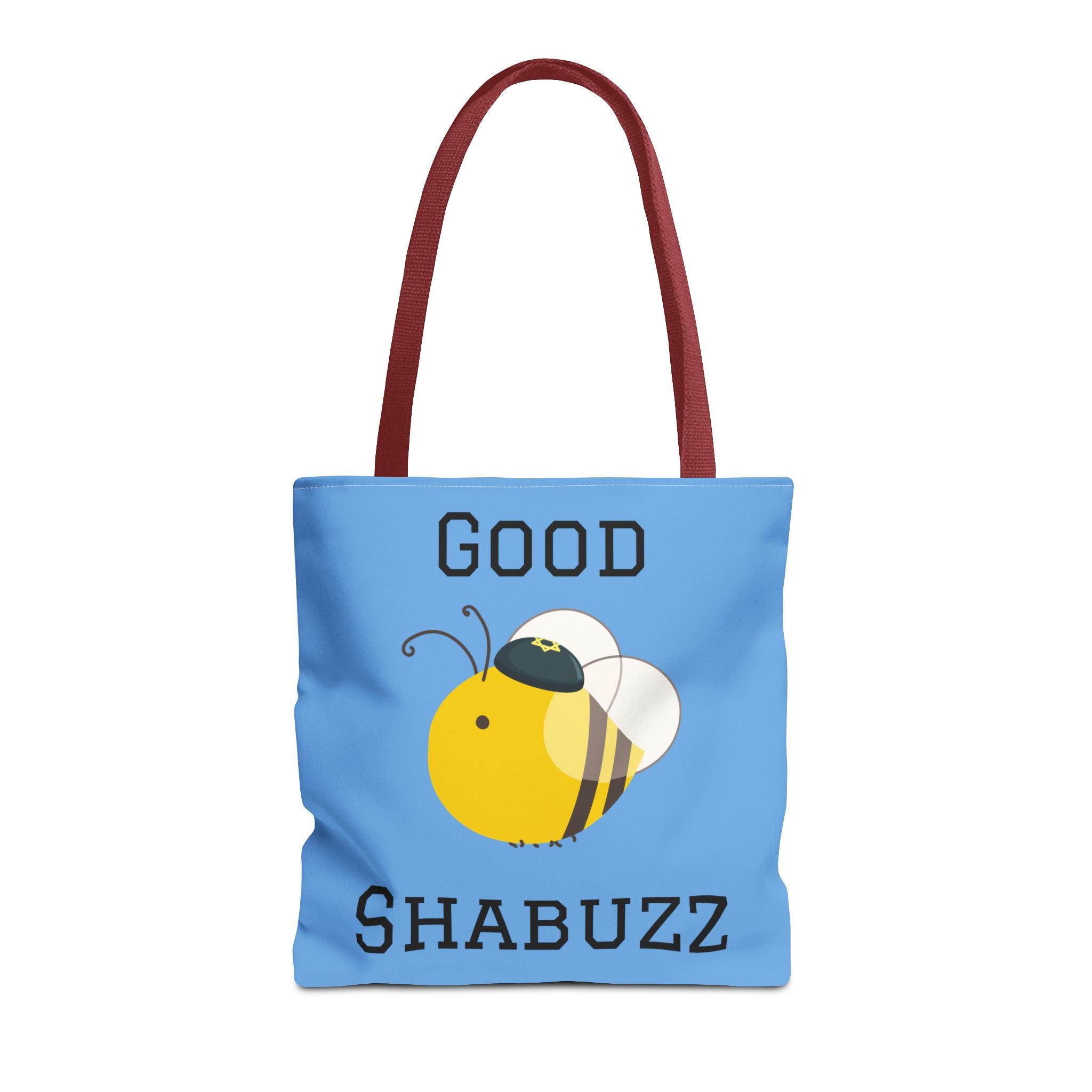 Good ShaBuzz Jewish Tote Bag with Bee Kippah Design, Funny Shabbat Gift, Jewish Pun Bag, Reusable Canvas Market Tote