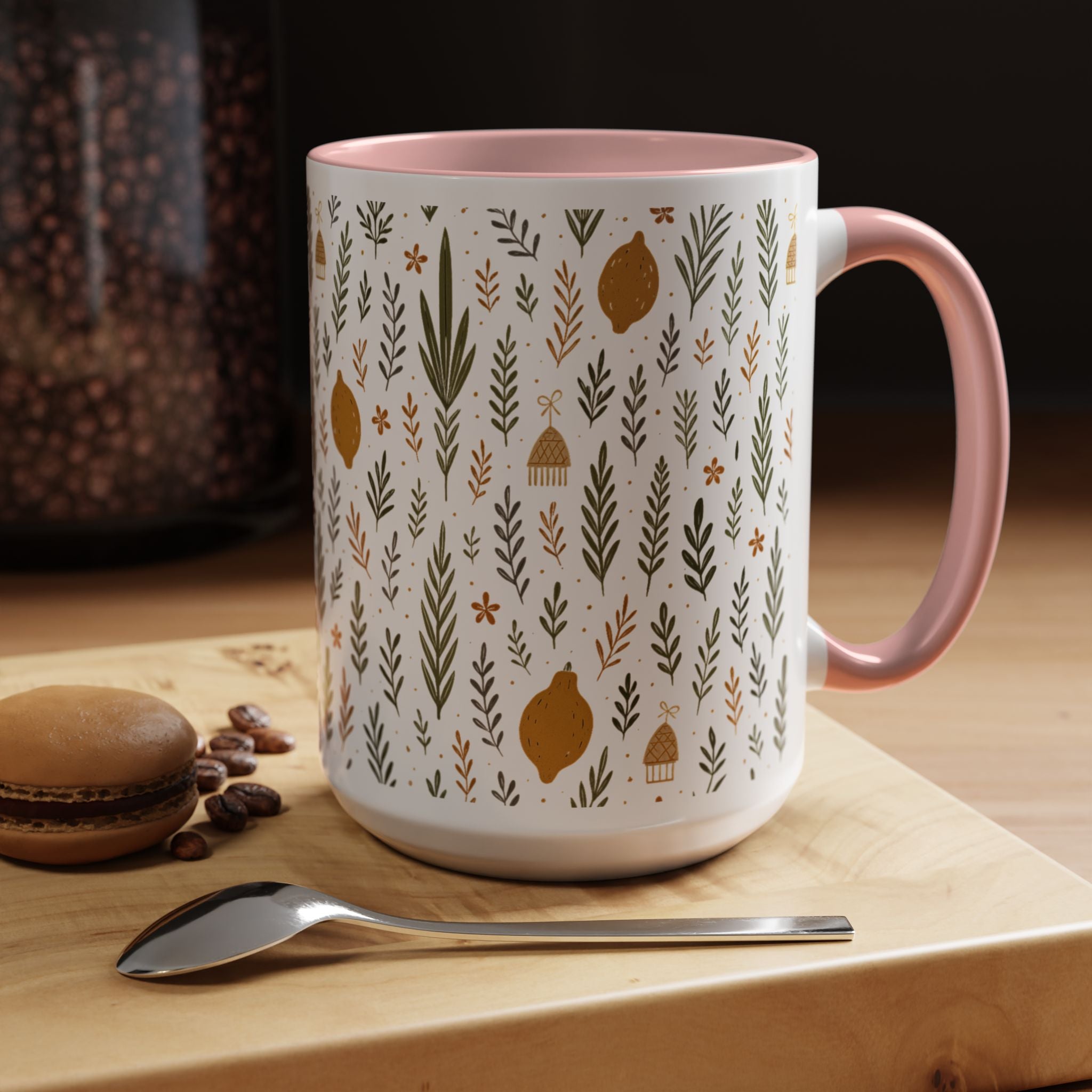Sukkot Coffee Mug Jewish Holiday Cup 11oz or 15oz, Festival of Booths Tea Cup Gift for Rabbi or Host