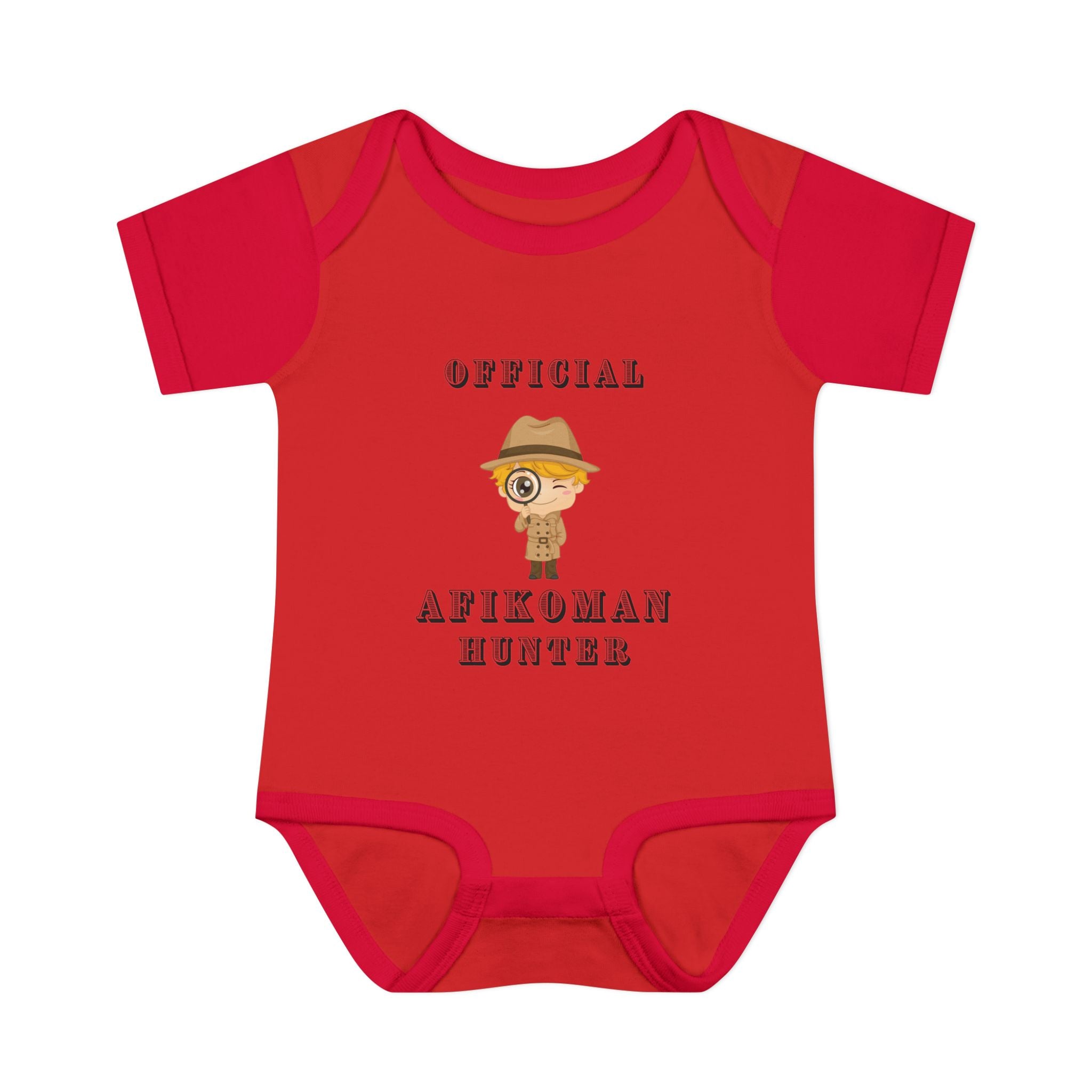 Official Afikoman hunter baby body suit