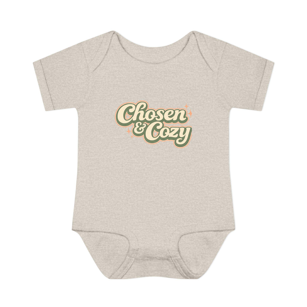 Chosen & Cozy Passover Pasach Infant Bodysuit | Retro Script Baby Onesie