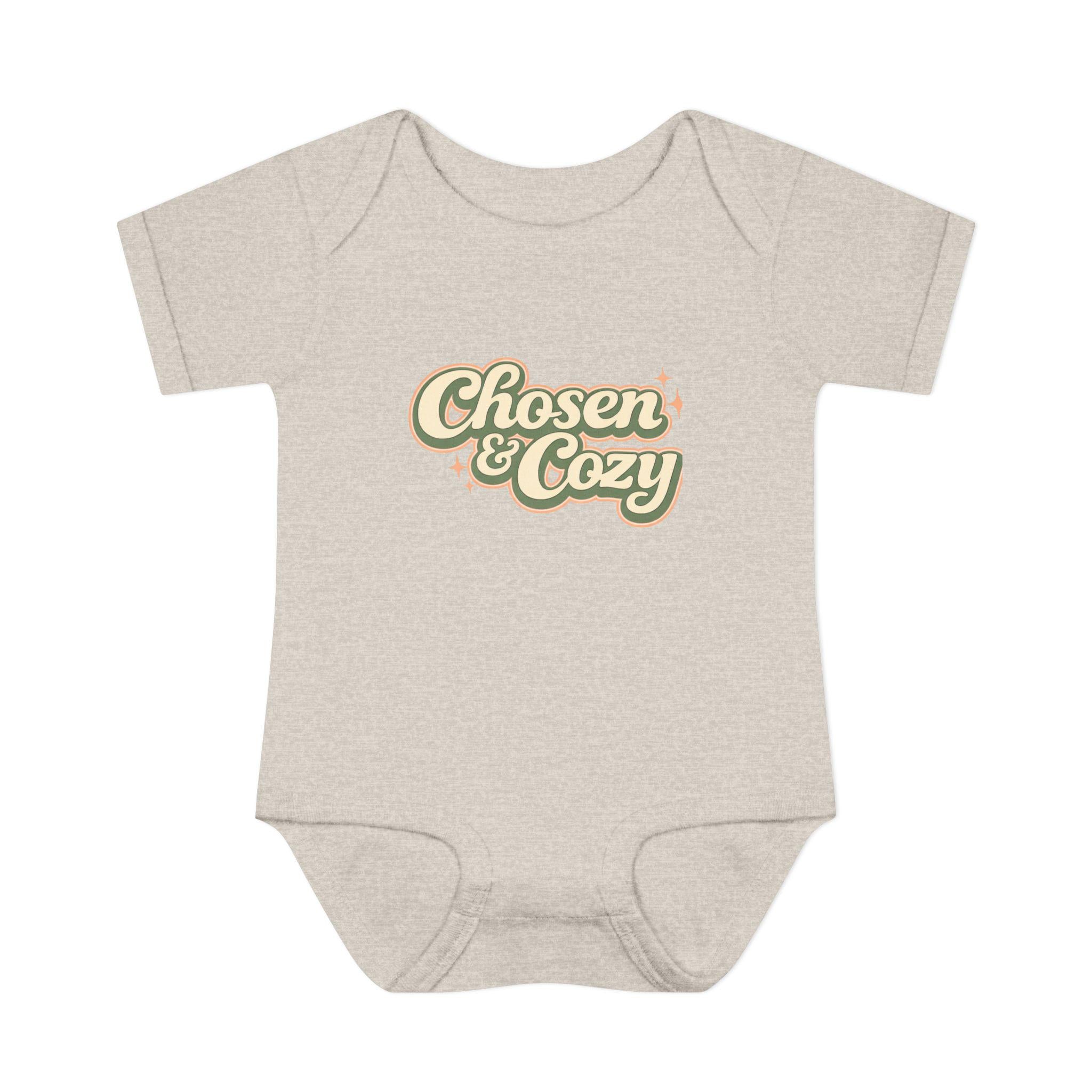 Chosen & Cozy Passover Pasach Infant Bodysuit | Retro Script Baby Onesie