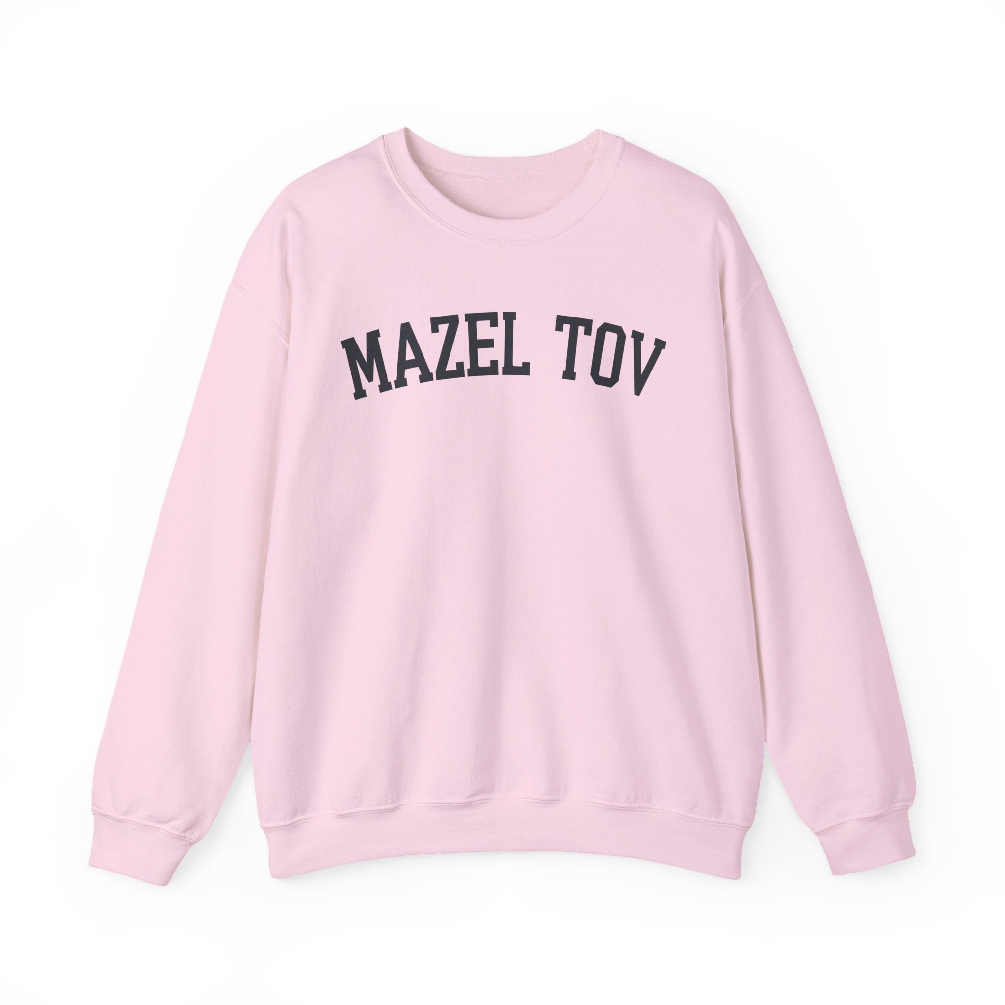Mazel Tov Sweatshirt Jewish Celebration Crewneck, Embroidered Typography Judaica Gift