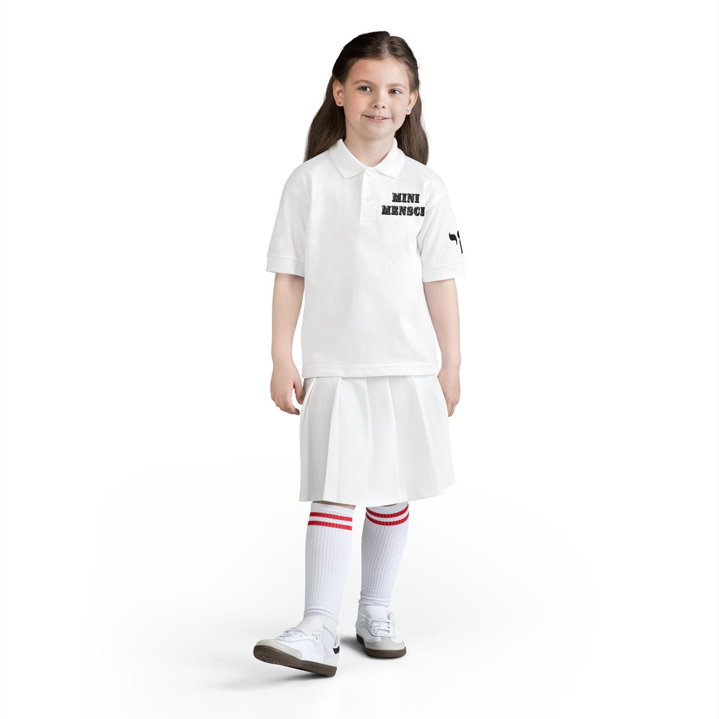 Mini Mensch Youth Polo Shirt Jewish Kids Gift, Hebrew Pride School Shirt, Bar Mitzvah Youth Outfit