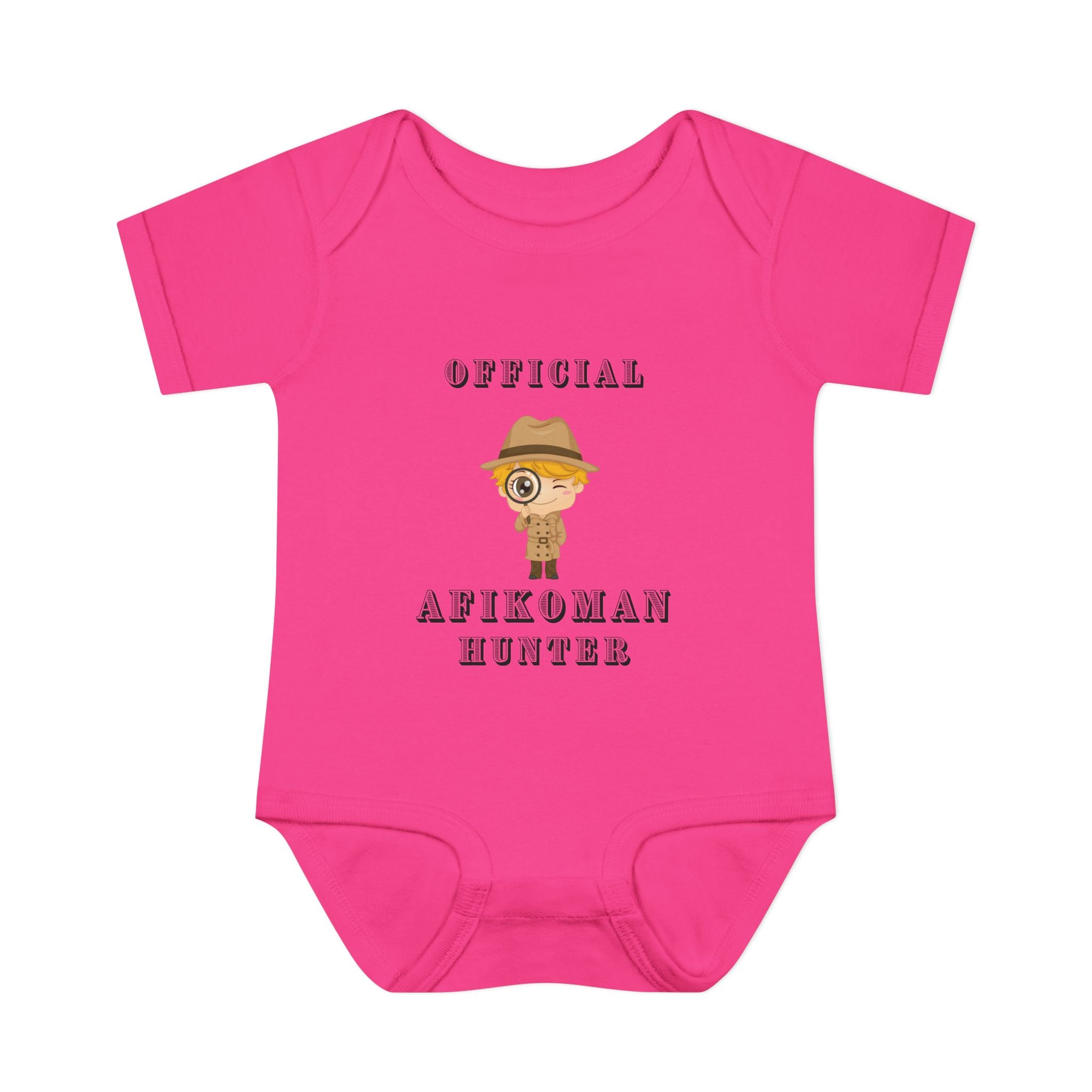 Official Afikoman hunter baby body suit