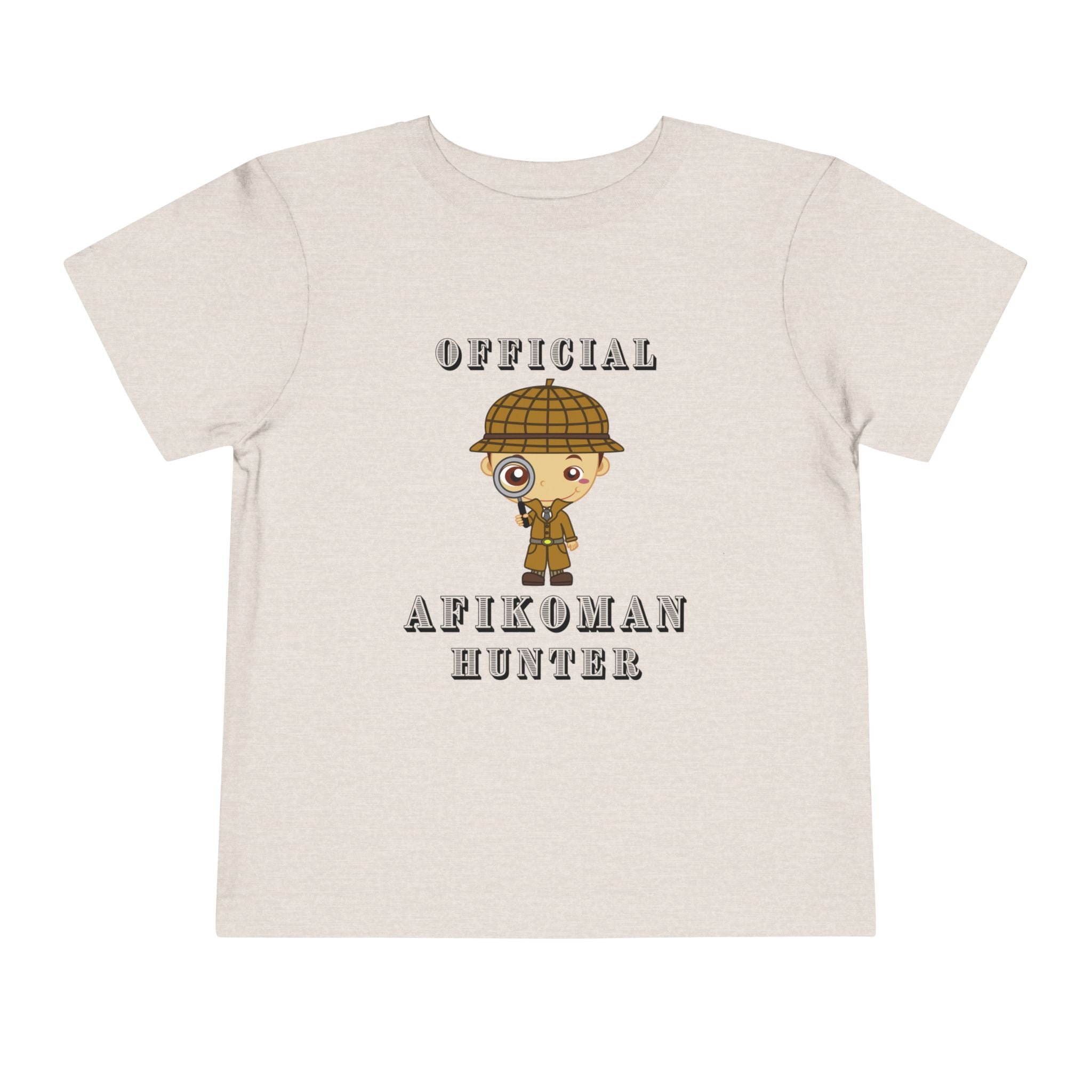 Afikomen Hunter Toddler T Shirt, Passover Kids Shirt Bella Canvas 3001T, Pesach Seder Outfit, Jewish Holiday Kids Gift