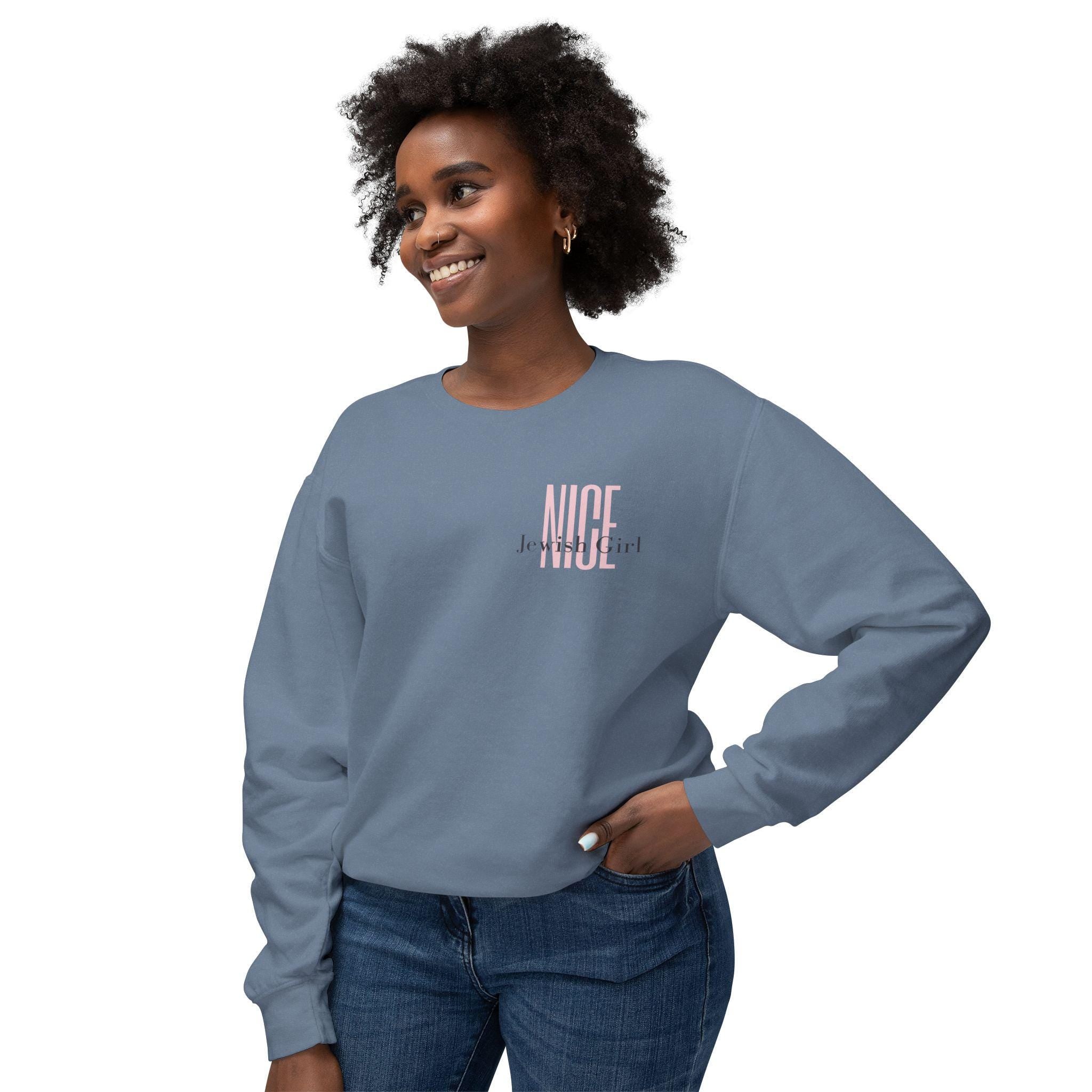 Nice Jewish Girl Unisex Crewneck Sweatshirt, Cultural Pride Apparel