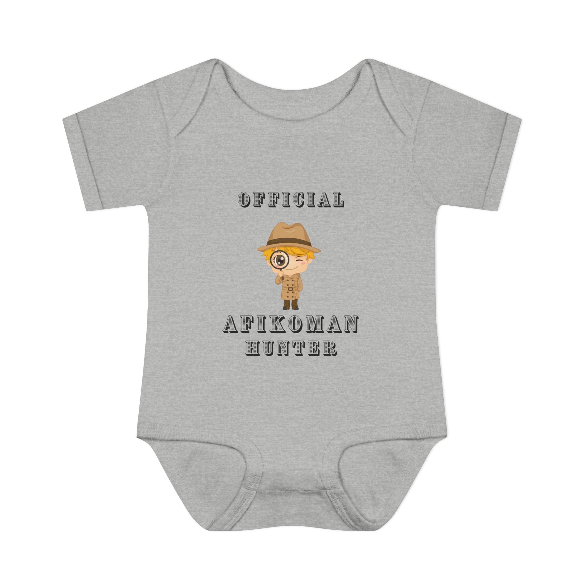 Official Afikoman hunter baby body suit