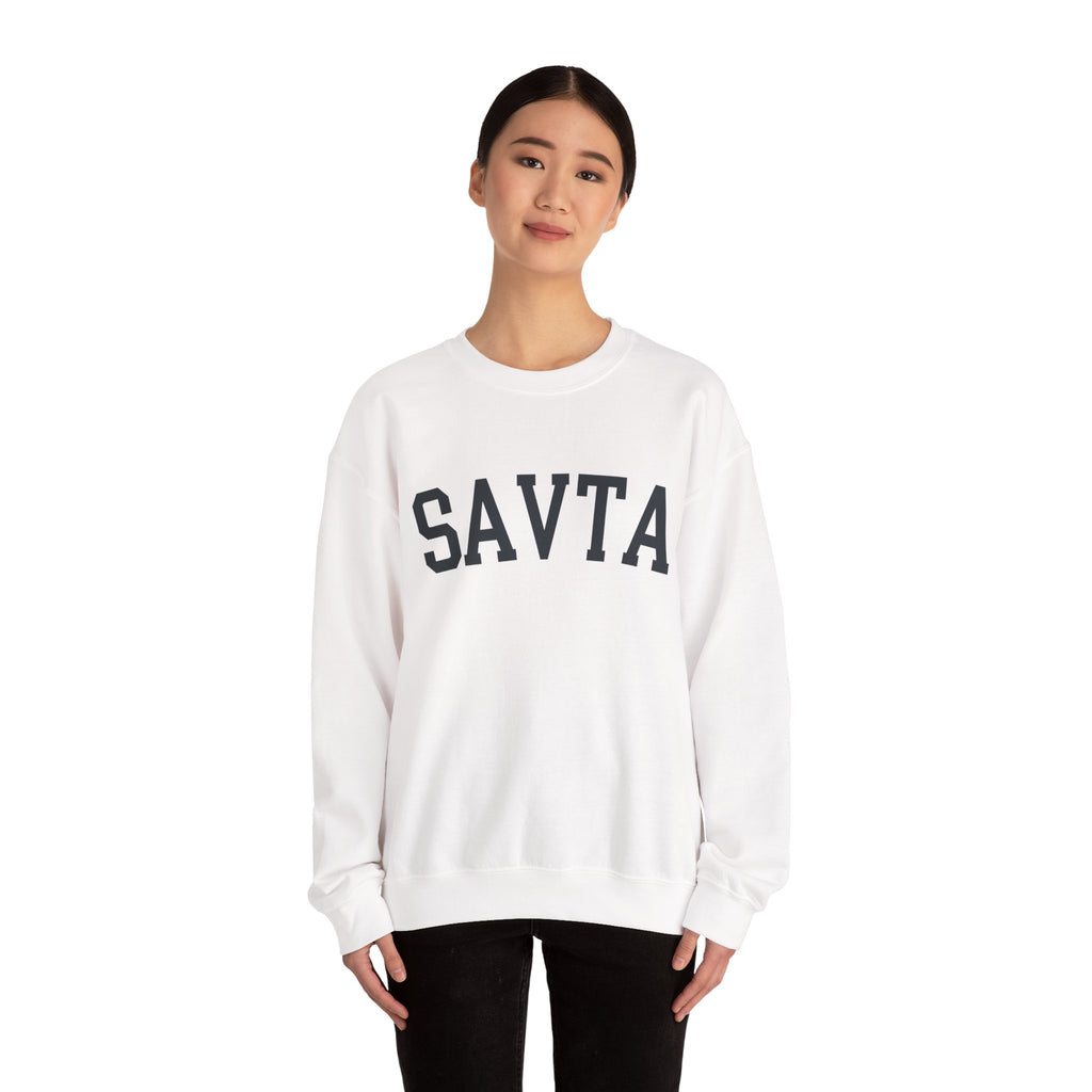 Savta Sweatshirt Hebrew Grandma Crewneck, Jewish Mom Cozy Pullover, Embroidered Bubbe Gift