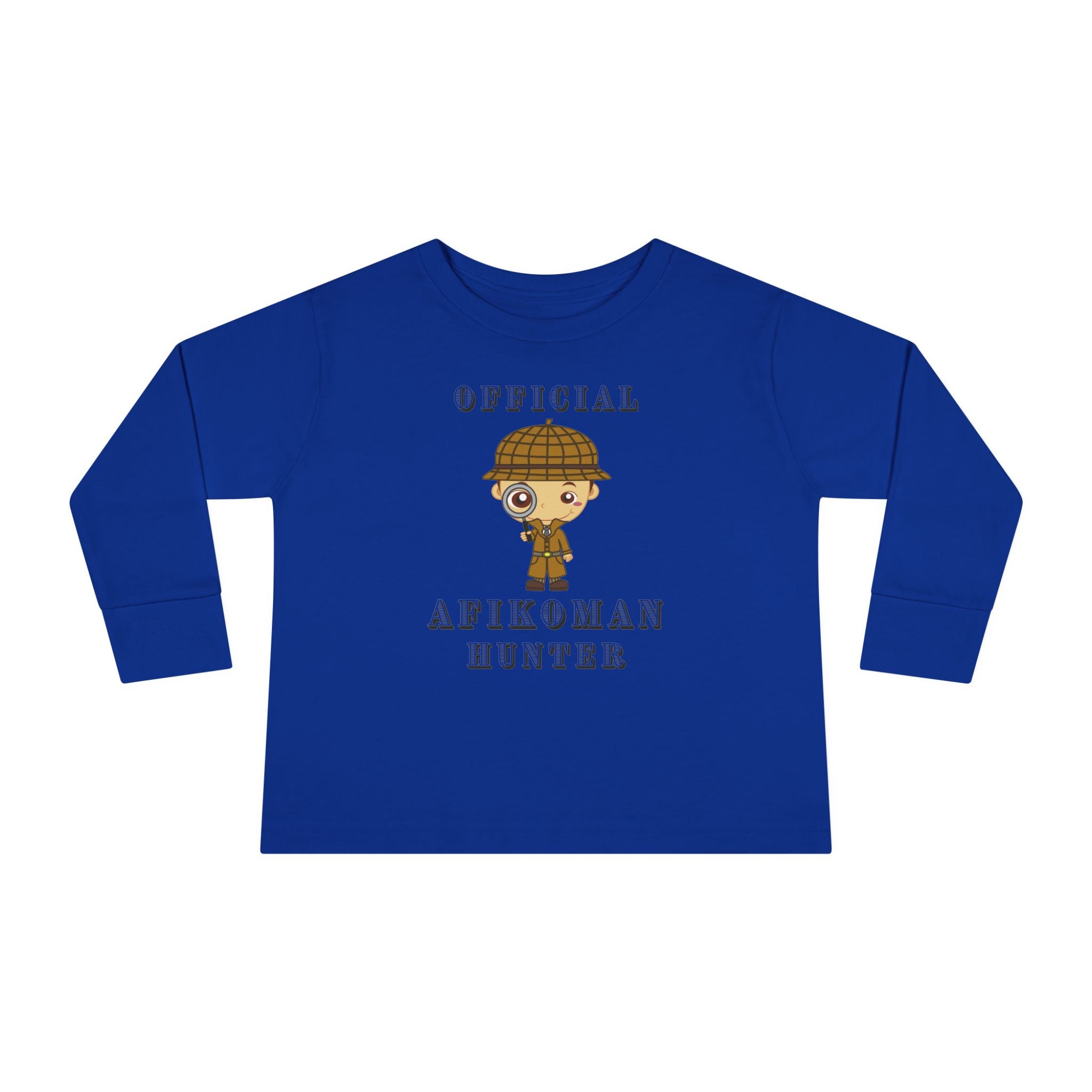 Afikomen Hunter Toddler Long Sleeve Tee, Passover Kids Shirt, Pesach Toddler Outfit, Jewish Holiday Gift