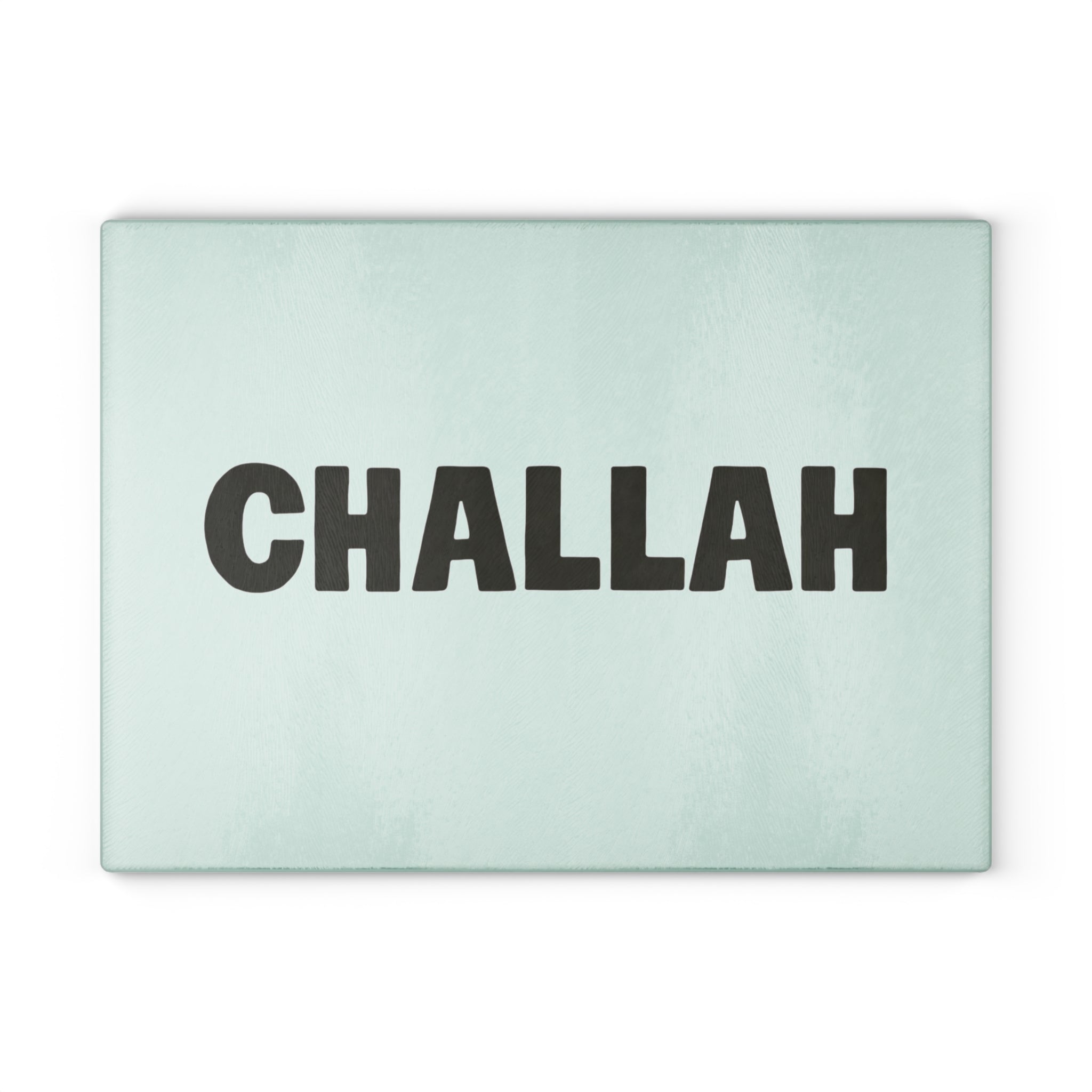 Challah Glass Cutting Board 15x11, Modern Judaica Challah Board, Shabbat Serving Tray, Jewish Kitchen Decor Gift