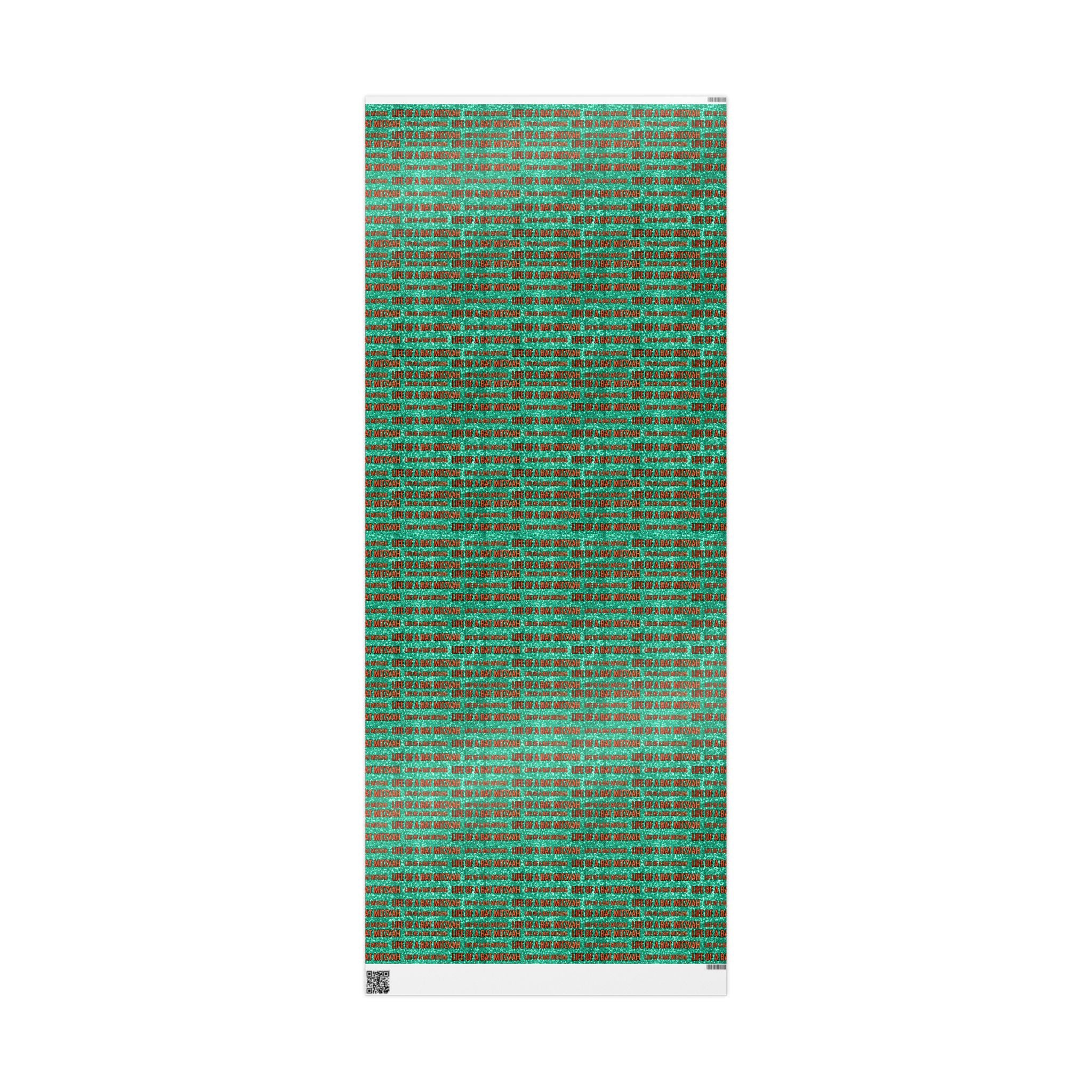Bat Mitzvah Wrapping Paper Roll, Life of a Bat Mitzvah Jewish Gift Wrap, Modern Judaica Party Decor, Simcha Present Wrap