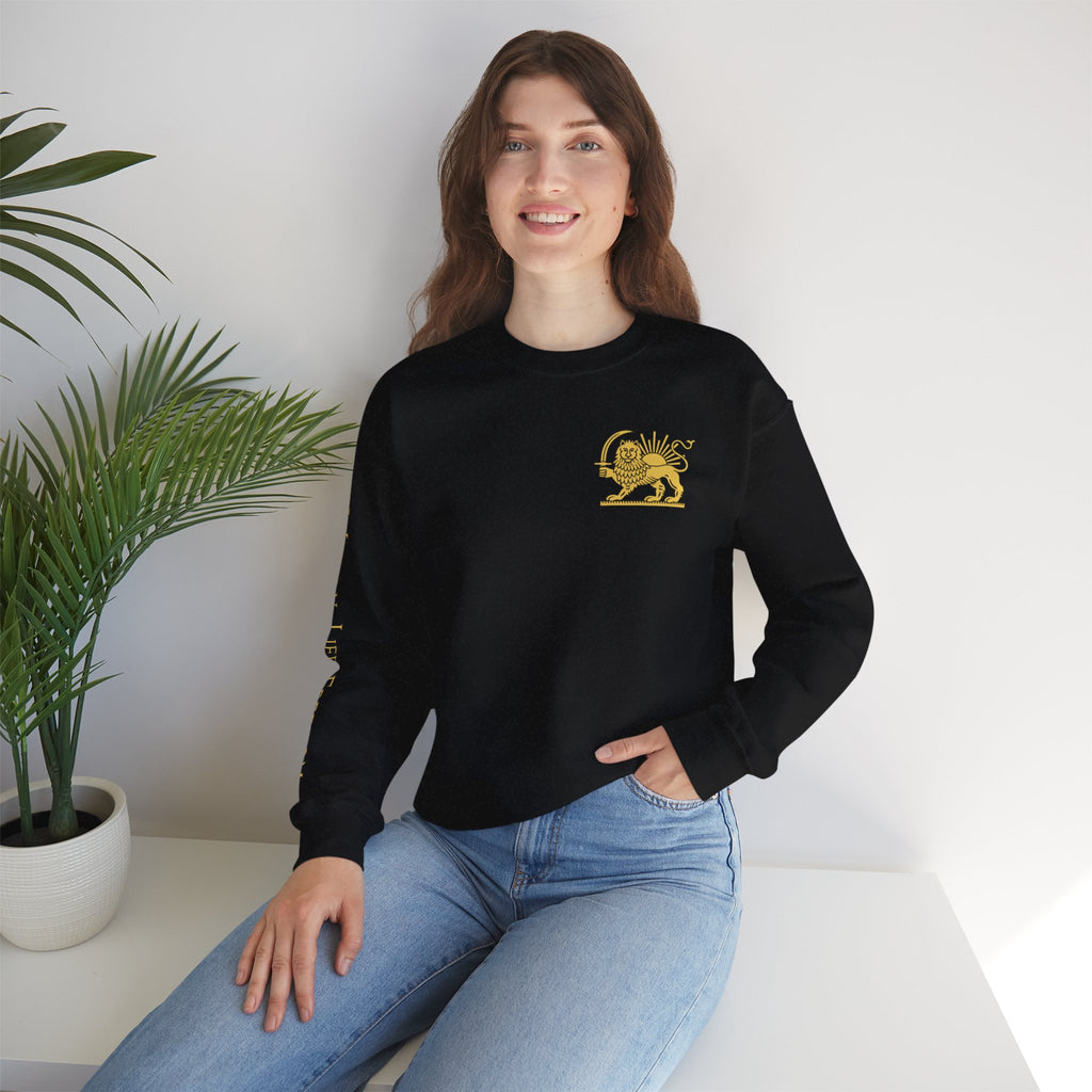 Lion of Persia Crewneck Iranian Tricolor Sweatshirt Woman Life Freedom