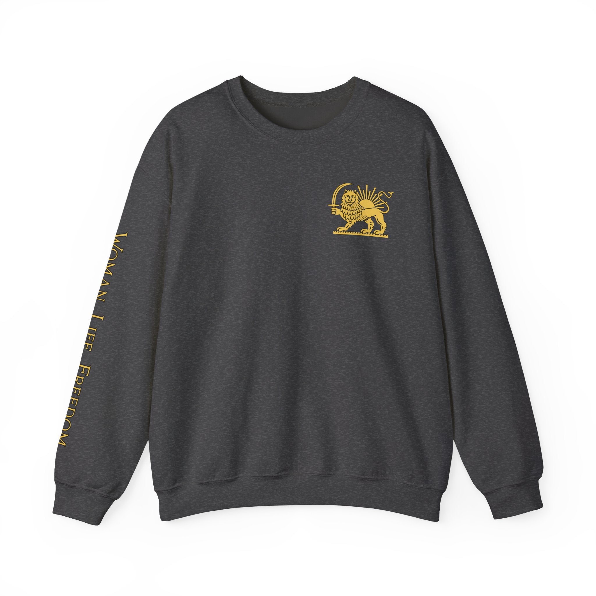 Lion of Persia Crewneck Iranian Tricolor Sweatshirt Woman Life Freedom