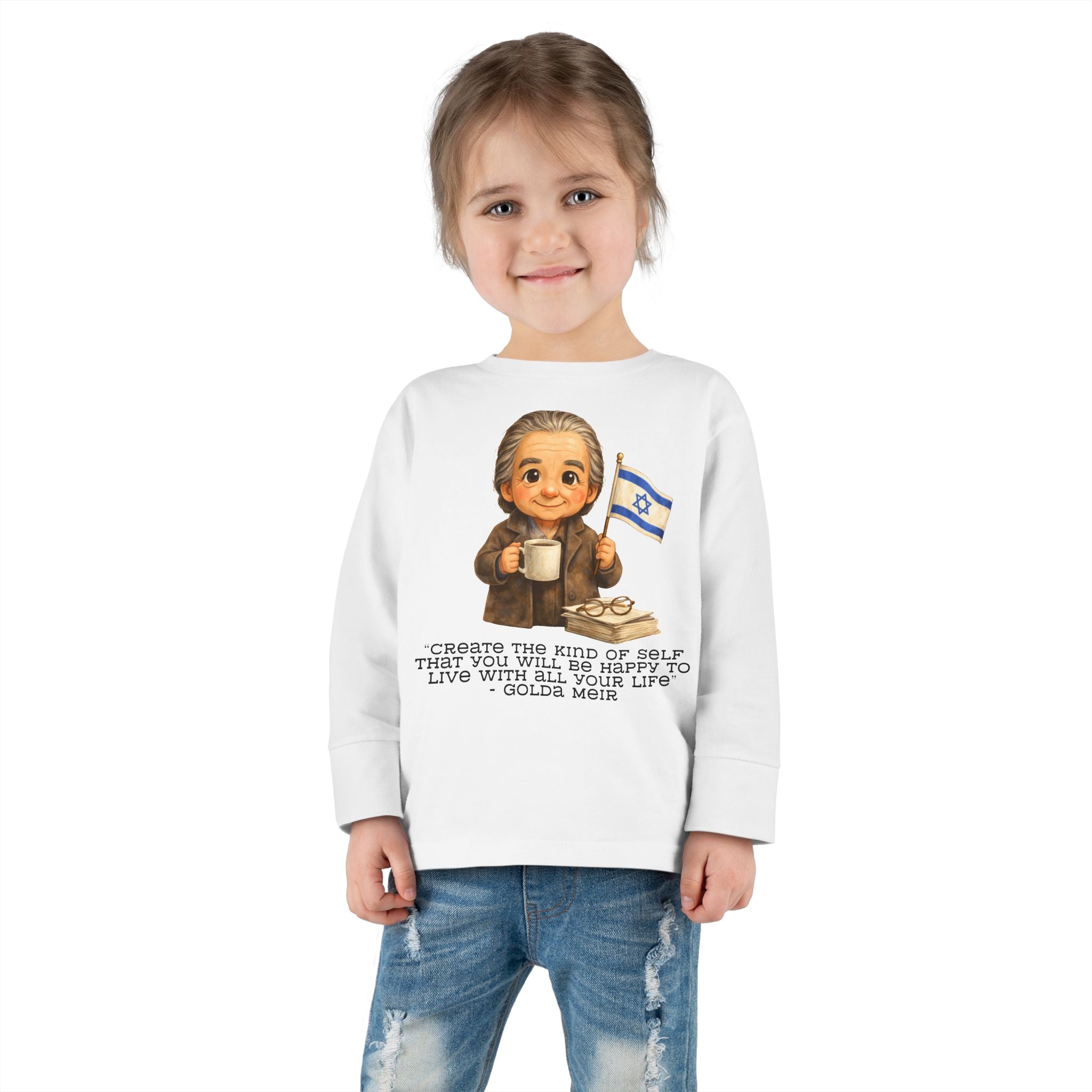 Golda Meir Kids Shirt, Jewish Leader Kids Tee with Inspirational Quote, Jewish History Shirt for Children, Hebrew School Gift