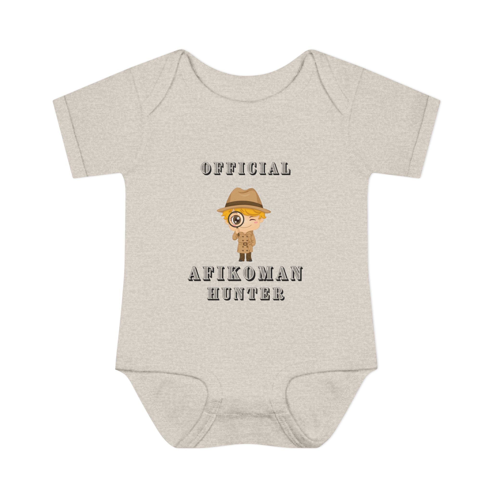 Official Afikoman hunter baby body suit