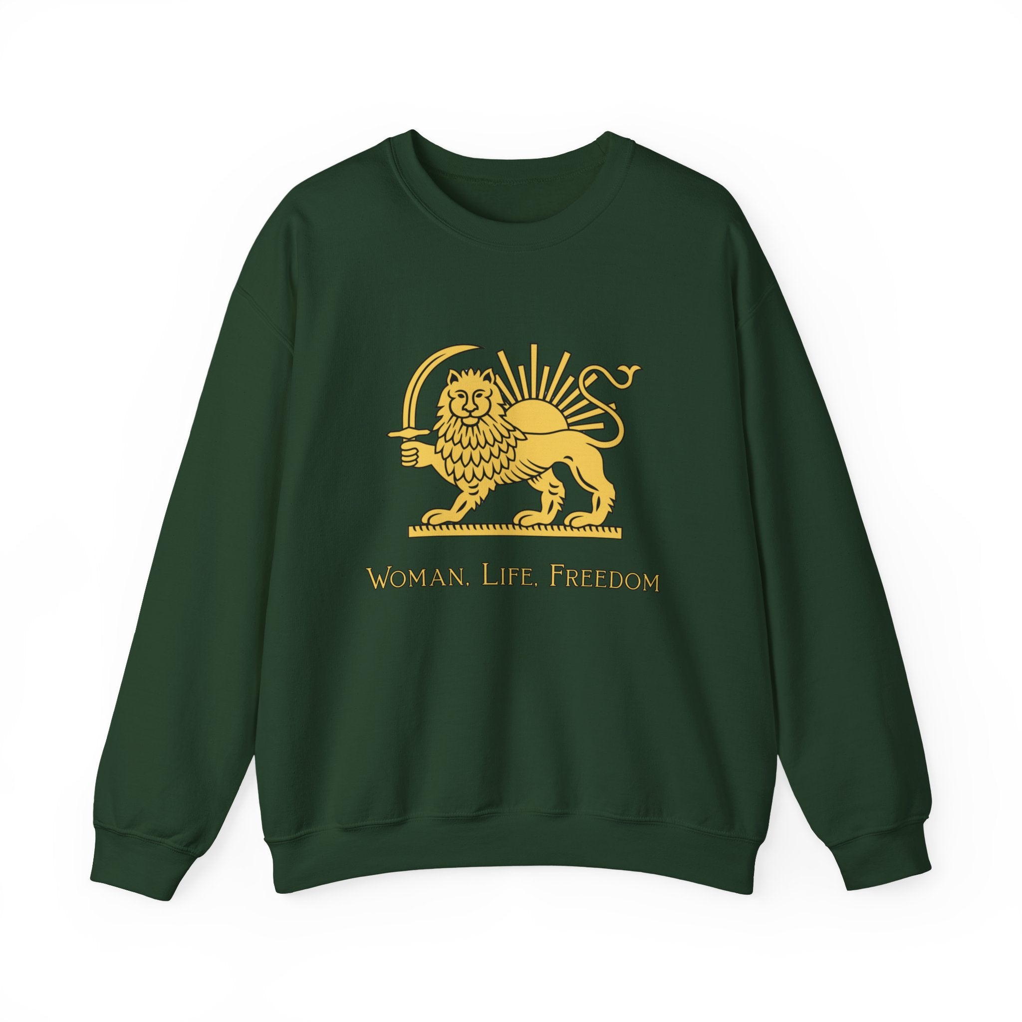 Woman Life Freedom Lion of Persia Sweatshirt, Iran Crest Crewneck, Feminist Protest Sweatshirt Gift