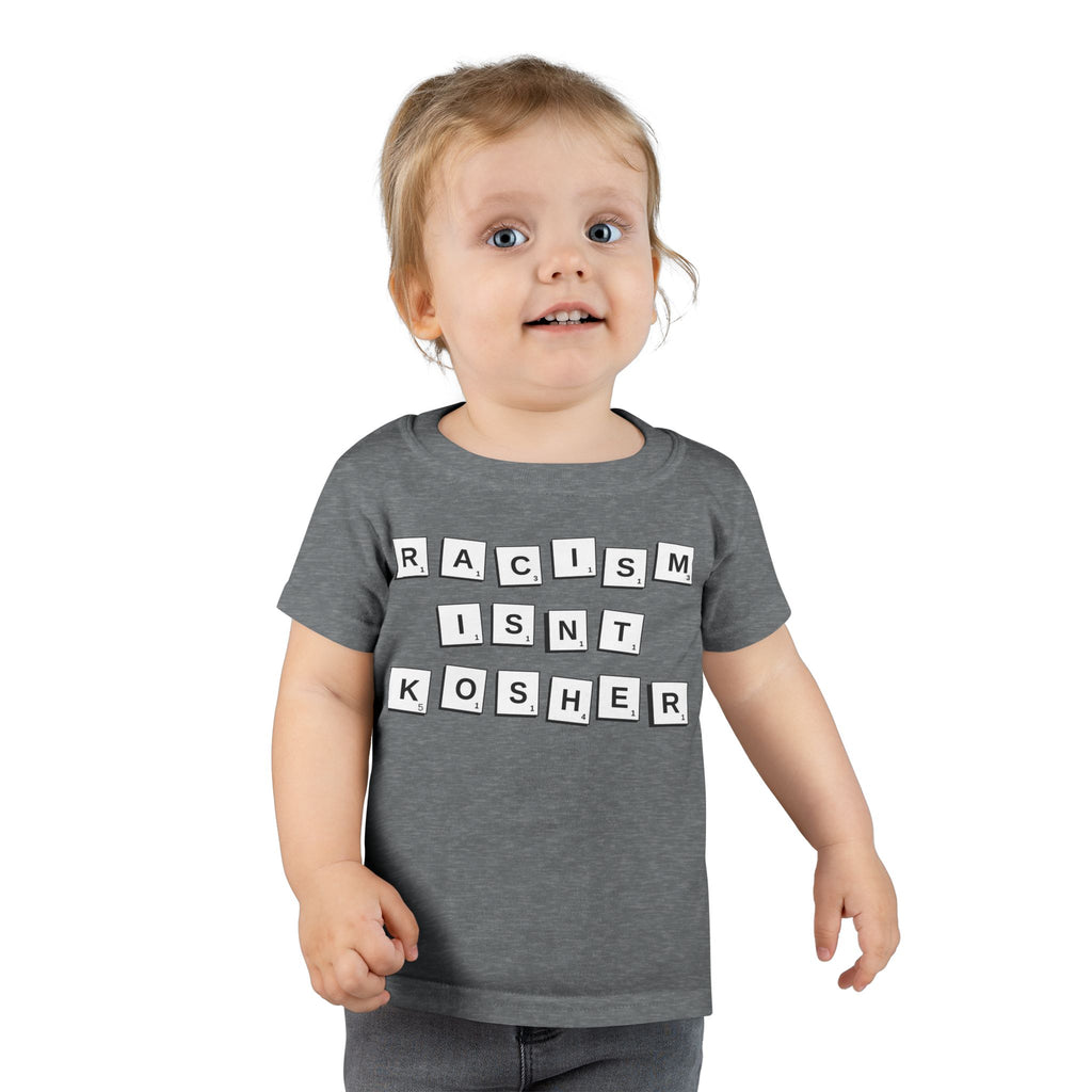 Toddler T-Shirt: "Racism Isn't Kosher" Graphic Tee, Kids Equality Apparel, Cute Gift for Activist Parents, Toddler Outfit, Social Justice