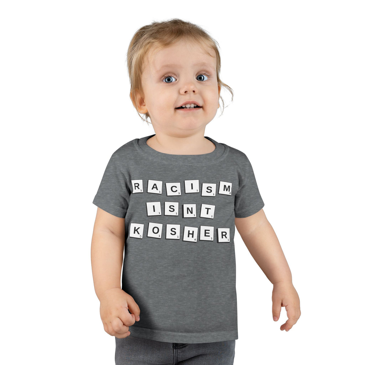 Toddler T-Shirt: "Racism Isn't Kosher" Graphic Tee, Kids Equality Apparel, Cute Gift for Activist Parents, Toddler Outfit, Social Justice