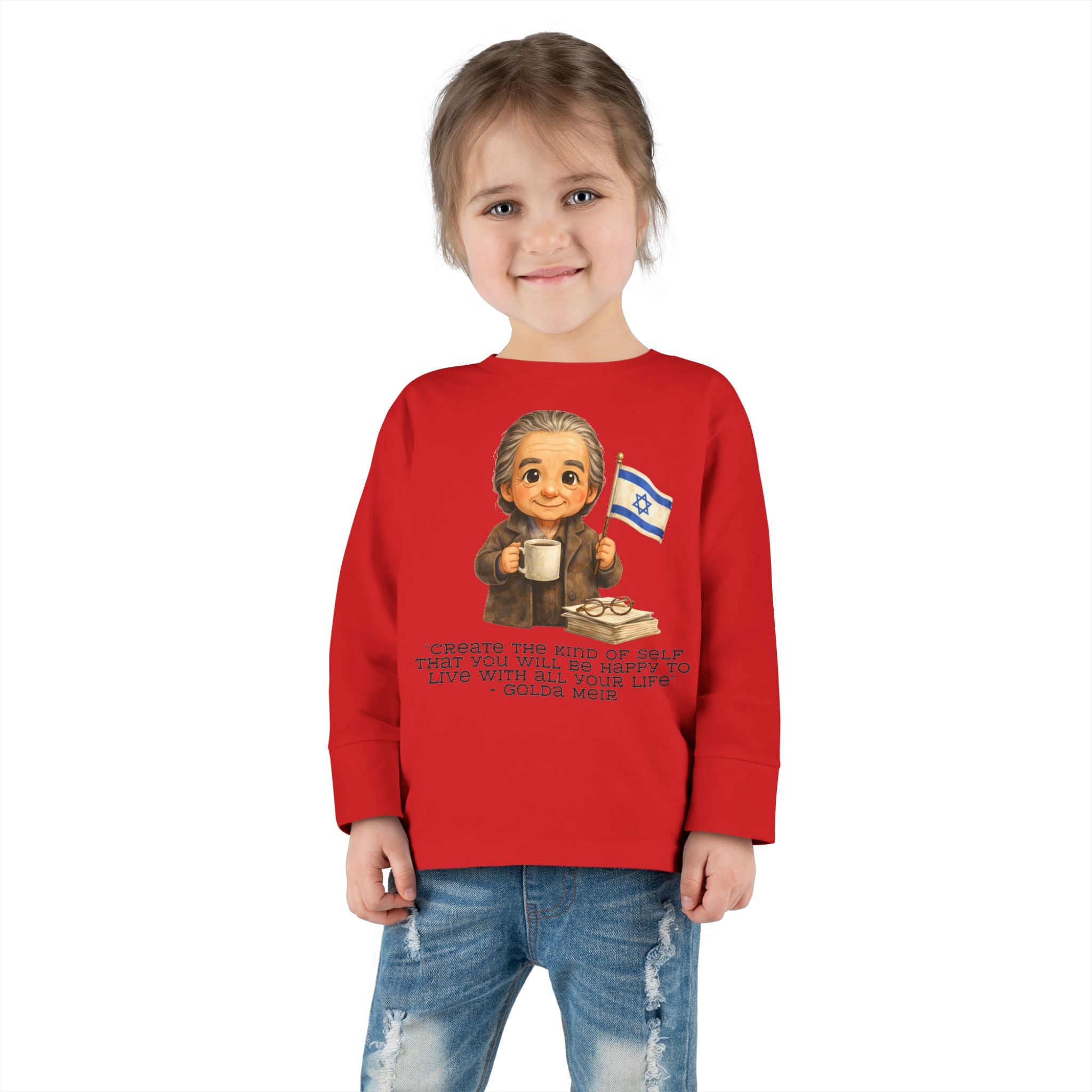 Golda Meir Kids Shirt, Jewish Leader Kids Tee with Inspirational Quote, Jewish History Shirt for Children, Hebrew School Gift