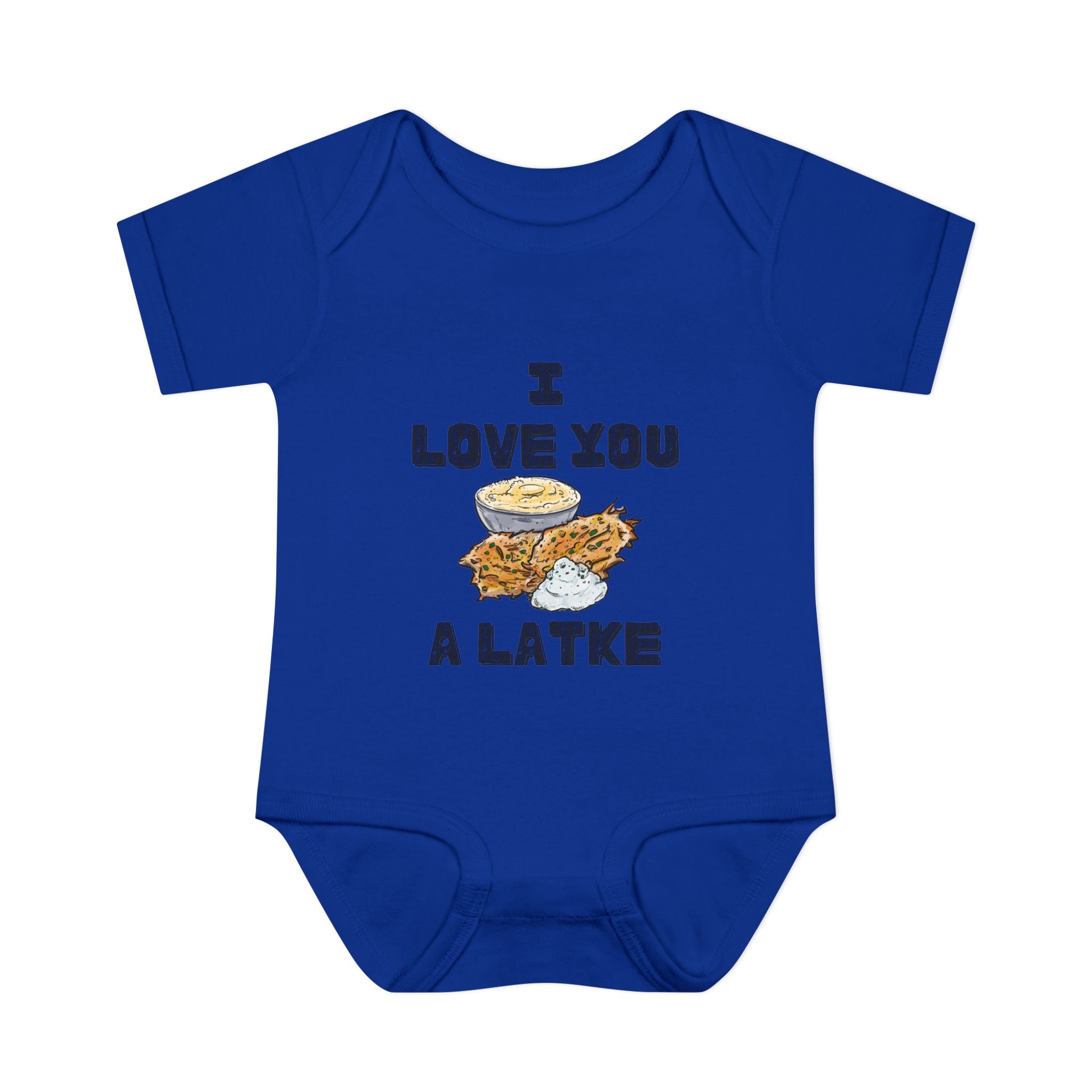 I Love You a Latke Baby Onesie | Funny Hanukkah Bodysuit | Jewish Infant Gift | Latke Baby Outfit | Cute Kosher Pun Baby Shower Gift