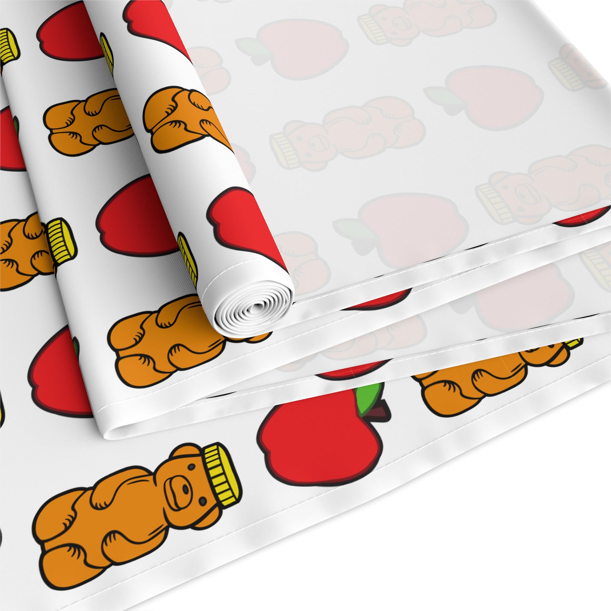 Rosh Hashanah Table Runner, Apples and Honey Bears, Jewish Holiday Decor
