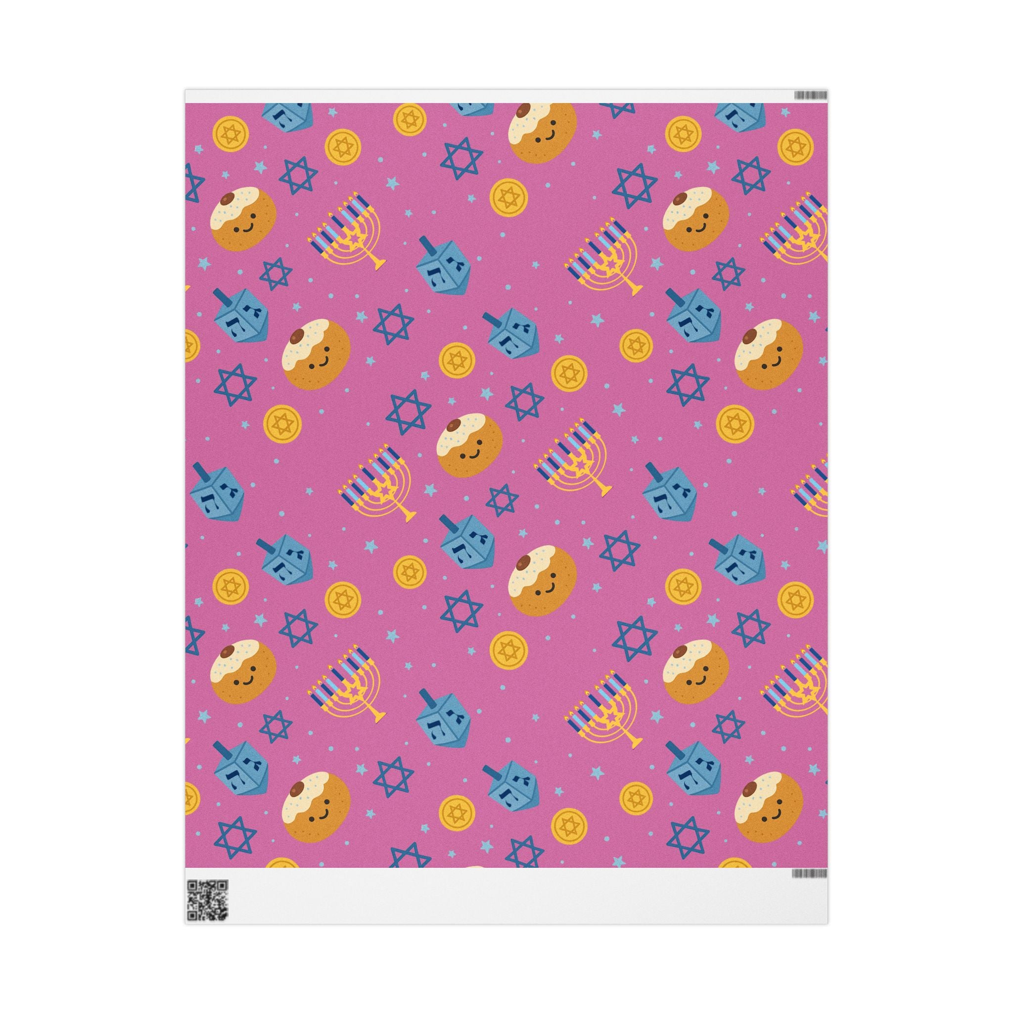 Hanukkah Wrapping Paper Jewish Holiday Gift Wrap, Modern Judaica Present Wrap, Eco Friendly Fine Art Paper for Chanukah