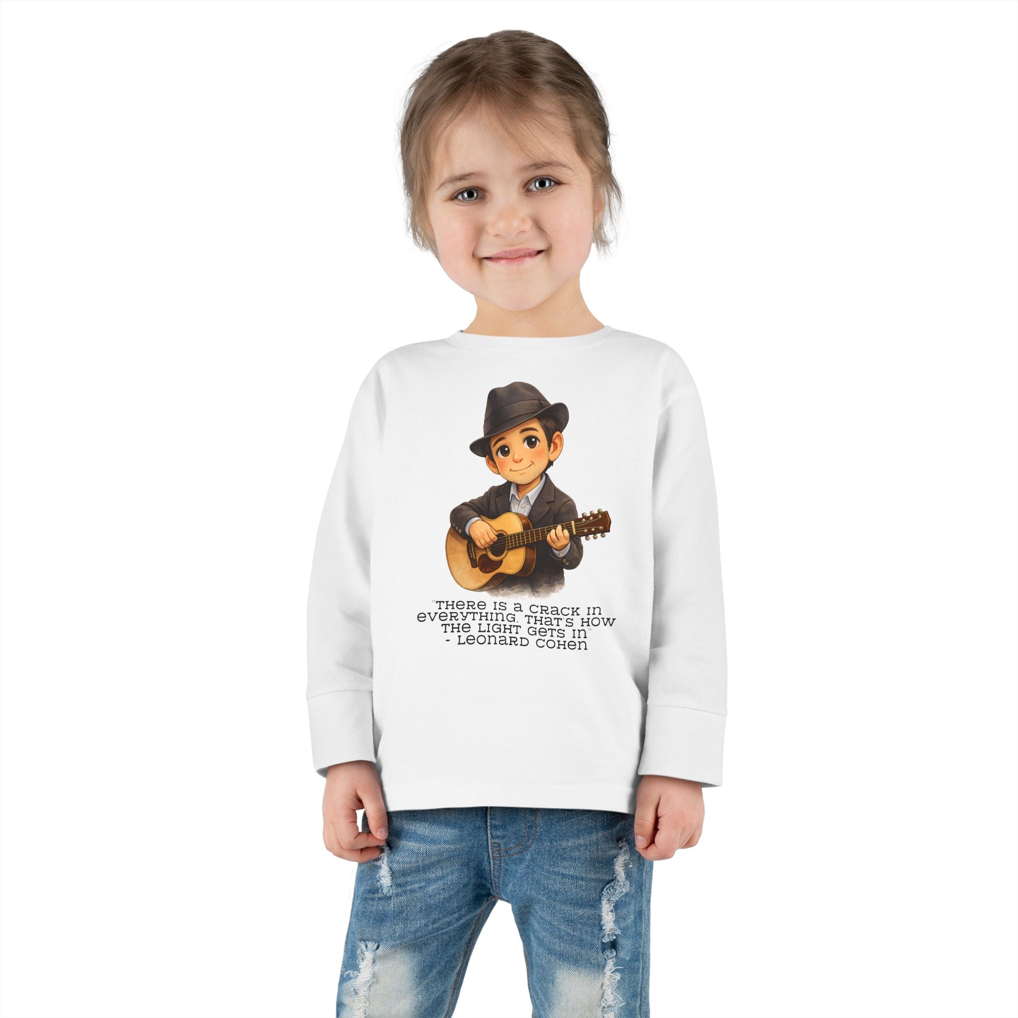 Leonard Cohen Kids Shirt, There Is a Crack in Everything Quote Tee, Jewish Music Legend Kids Shirt, Jewish History Shirt