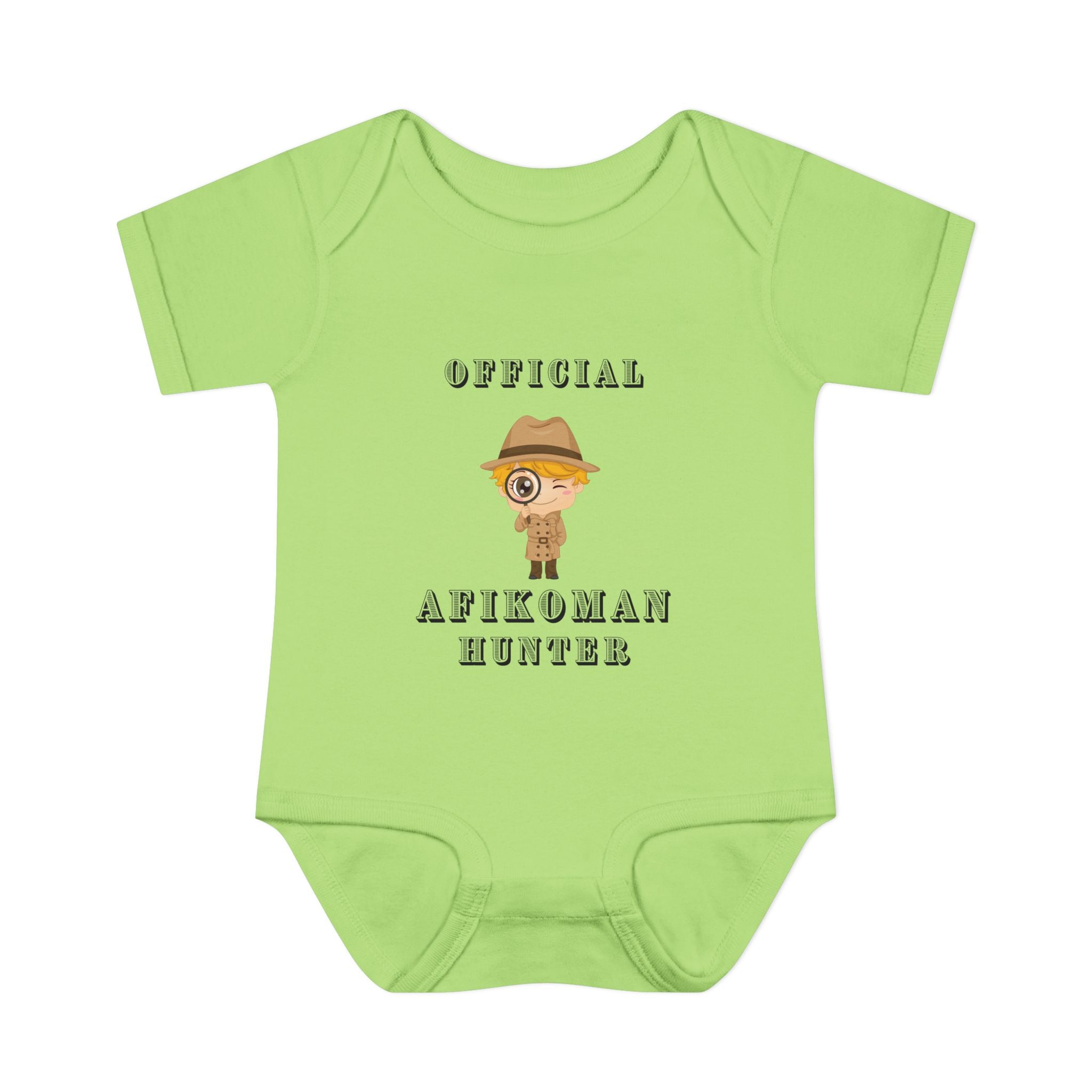 Official Afikoman hunter baby body suit