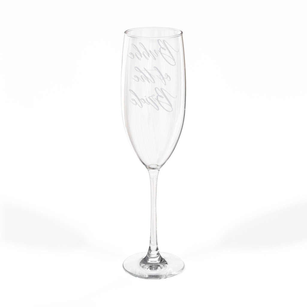 Bubbe of the Bride Engraved Champagne Flute, Jewish Wedding Gift