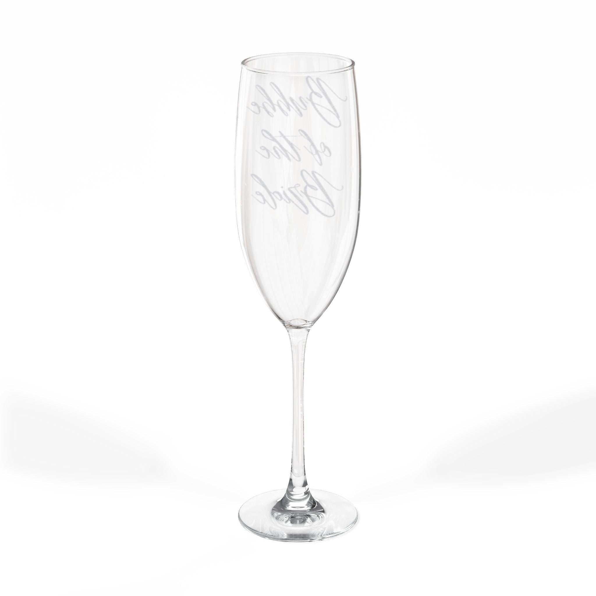 Bubbe of the Bride Engraved Champagne Flute, Jewish Wedding Gift