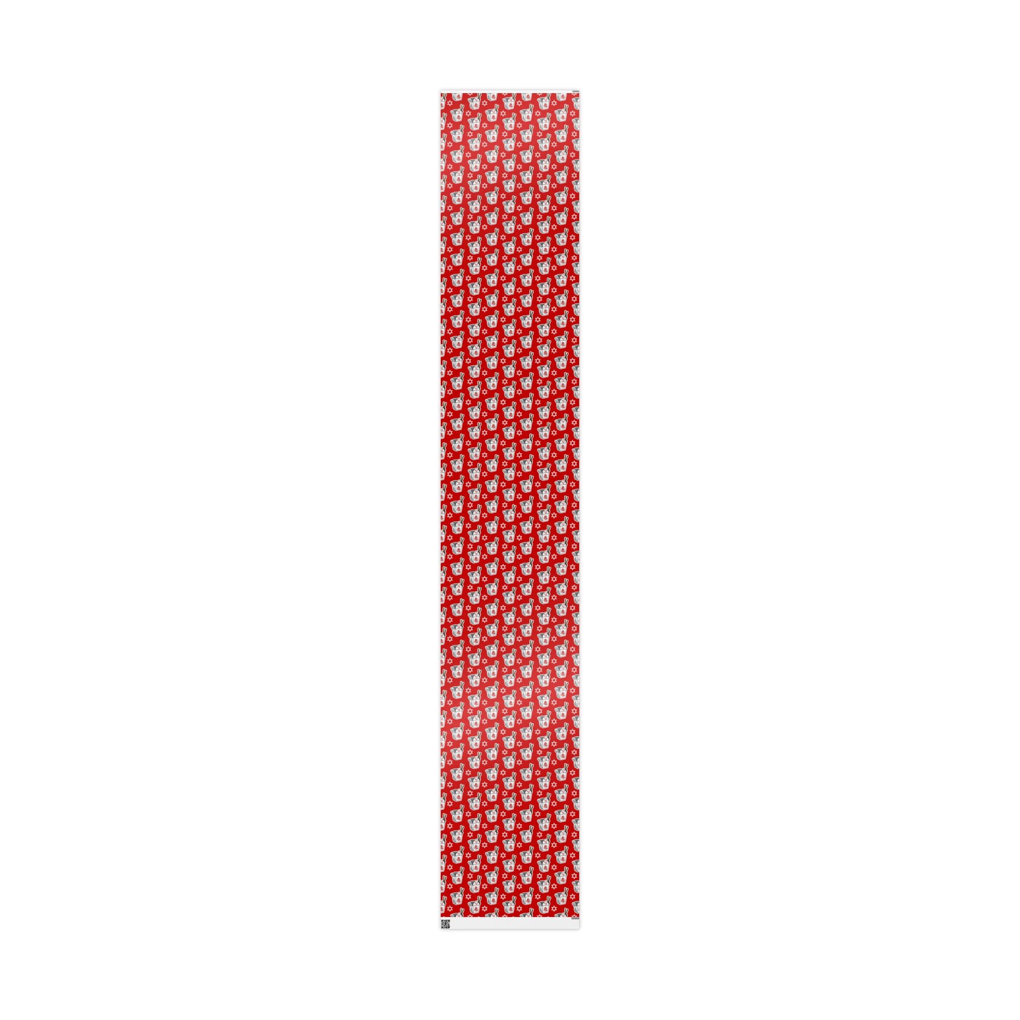Jewish Christmas Wrapping Paper Chinese Food Design, Star of David Gift Wrap, Funny Hanukkah Holiday Paper