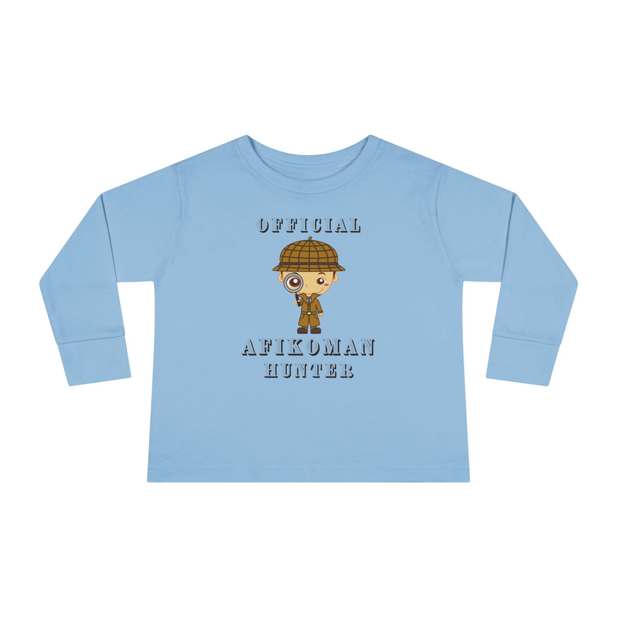 Afikomen Hunter Toddler Long Sleeve Tee, Passover Kids Shirt, Pesach Toddler Outfit, Jewish Holiday Gift