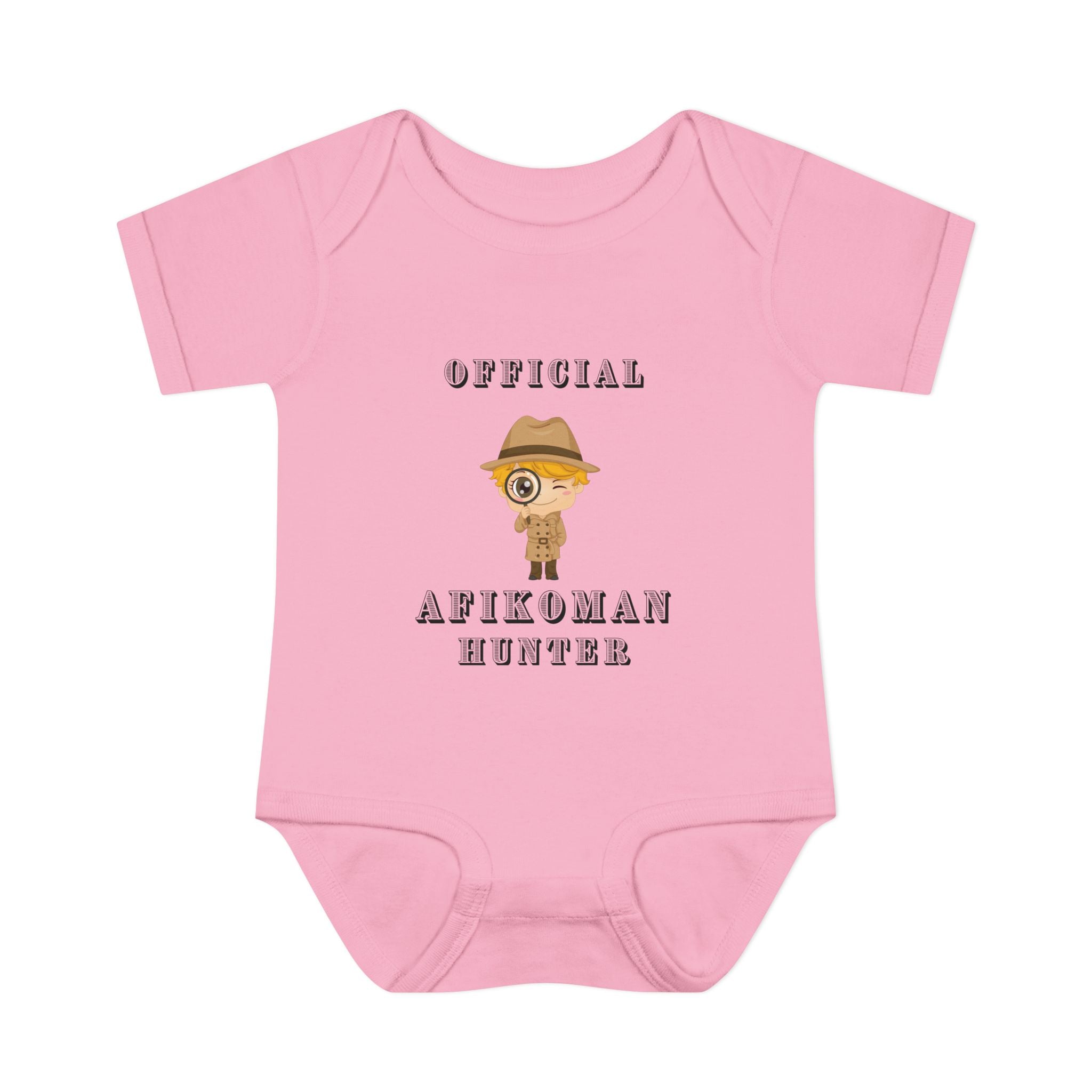 Official Afikoman Hunter Baby Bodysuit, Passover Infant Outfit, Pesach Seder Onesie, Jewish Baby Gift for First Seder